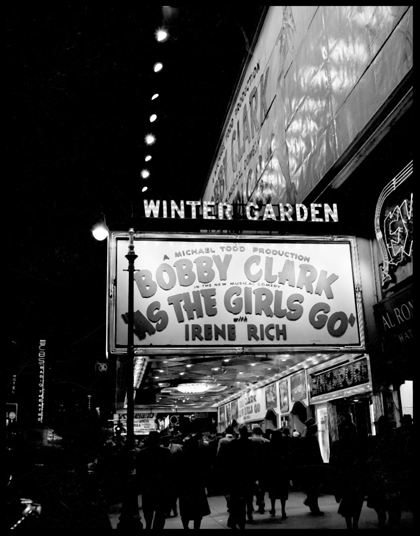 Winter Garden Theater c.1948 from original 4x5 negative