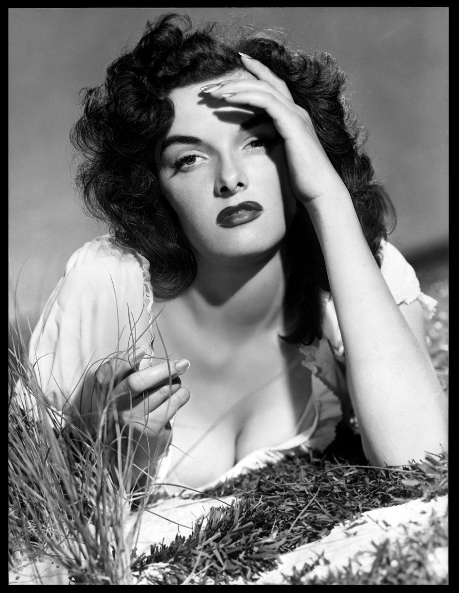 Jane Russell in The Outlaw c.1943 from original retouched studio 8x10 negative