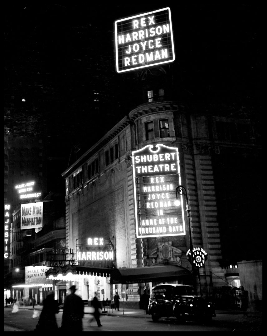 Shubert Theatre c.1948 from original 4x5 negative