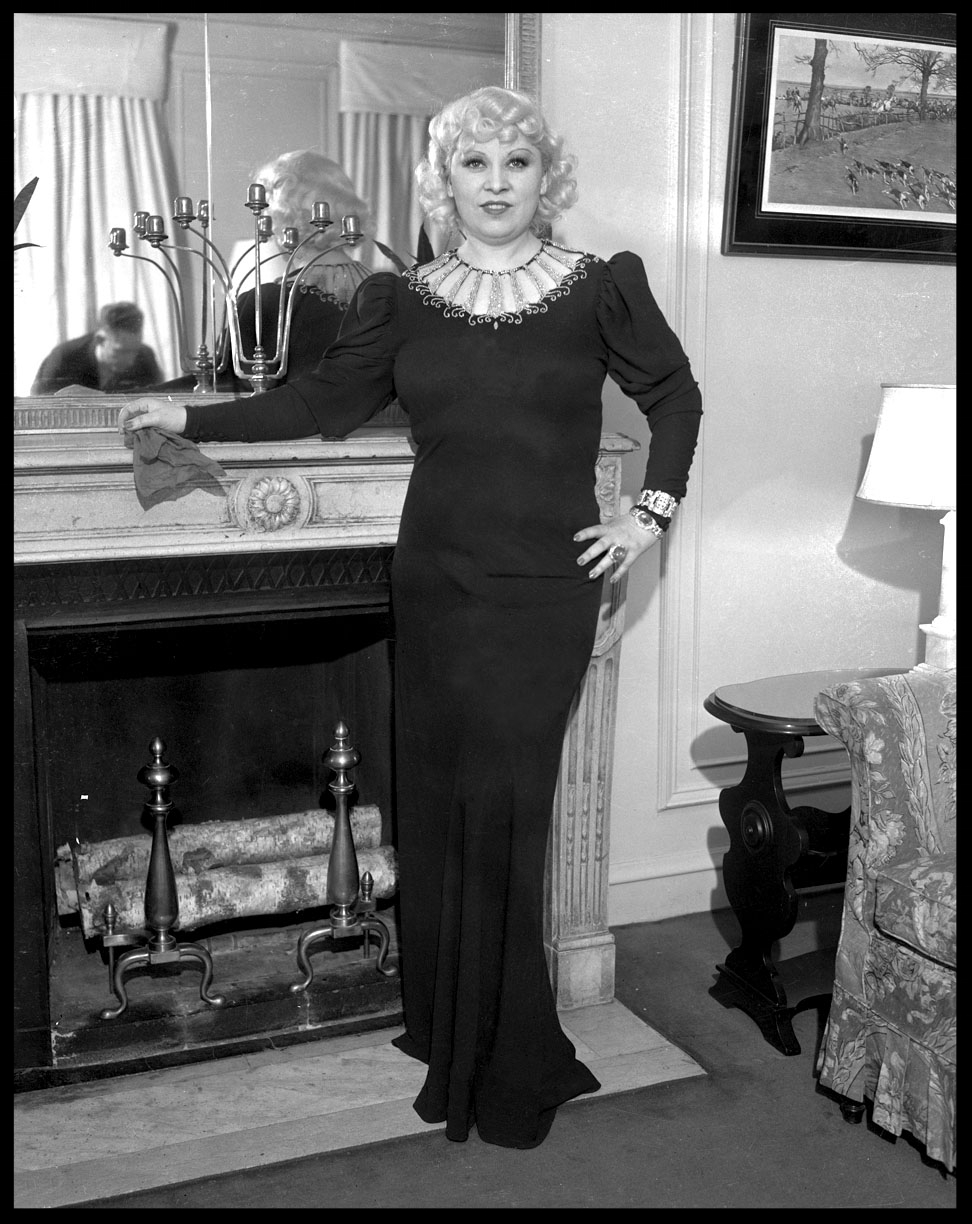 Mae West Looking Luscious c.1945 from original 4x5 negative