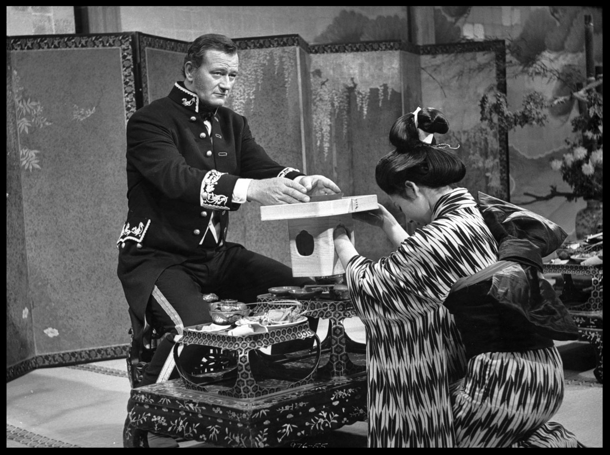 John Wayne & Eiko Ando From The Barbarian & the Geisha c.1958 from original 4x5 negative