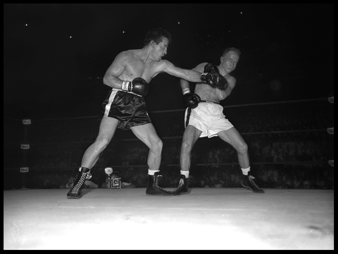Rocky Graziano c.1948 from original 4x5 negative