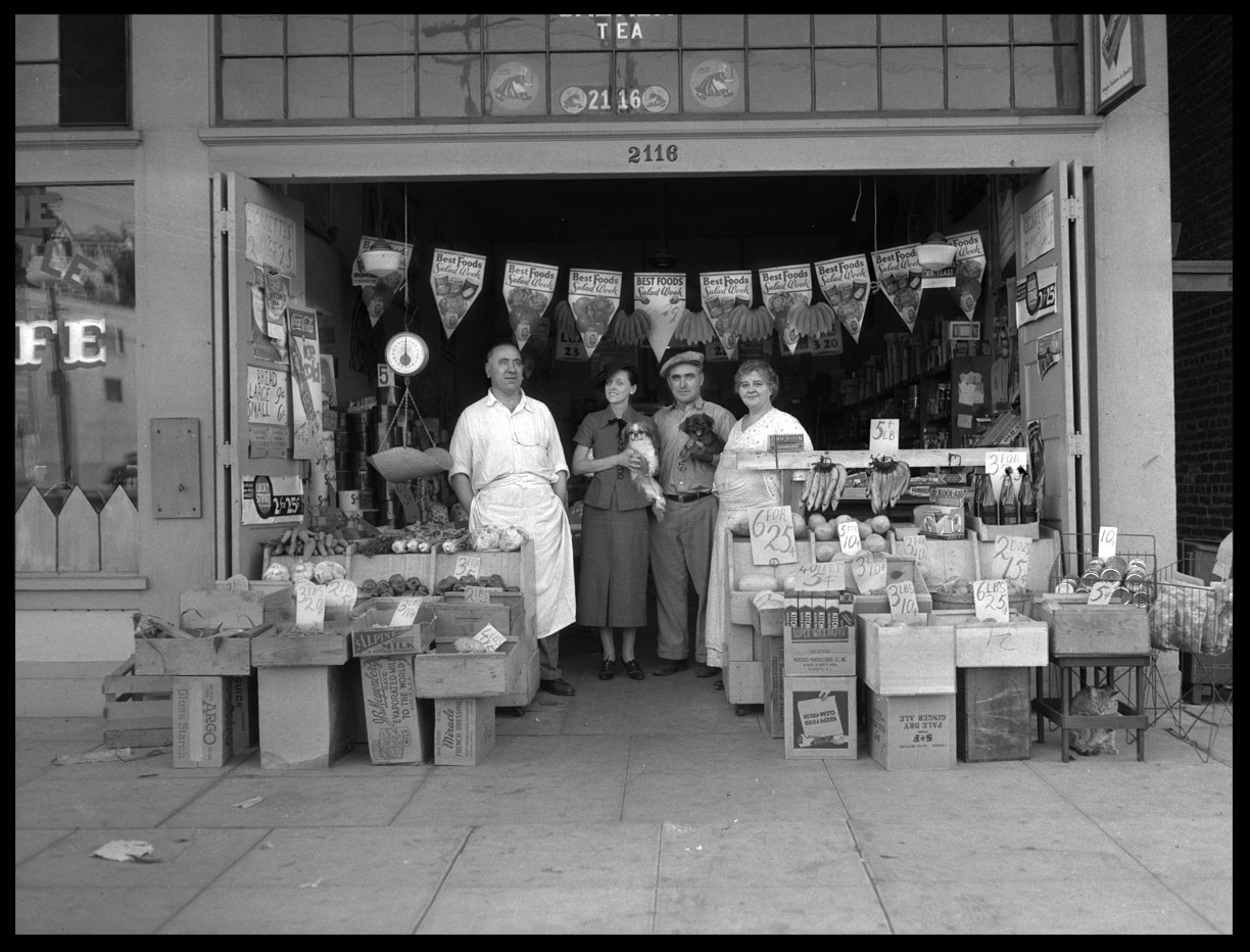 Mom & Pop Shop c.1950 from original 4x5 negative