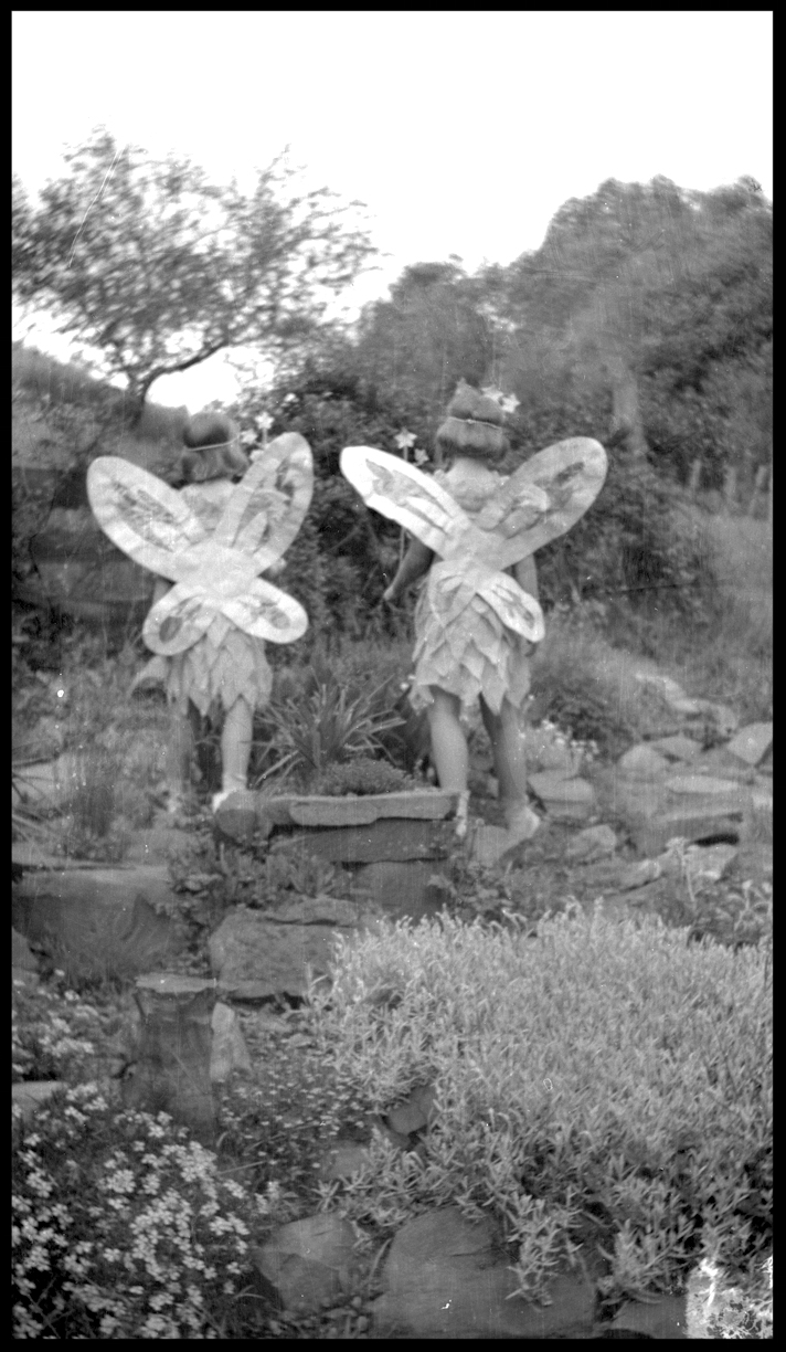 Two Cherubs c.1925 from the original 4x5 negative