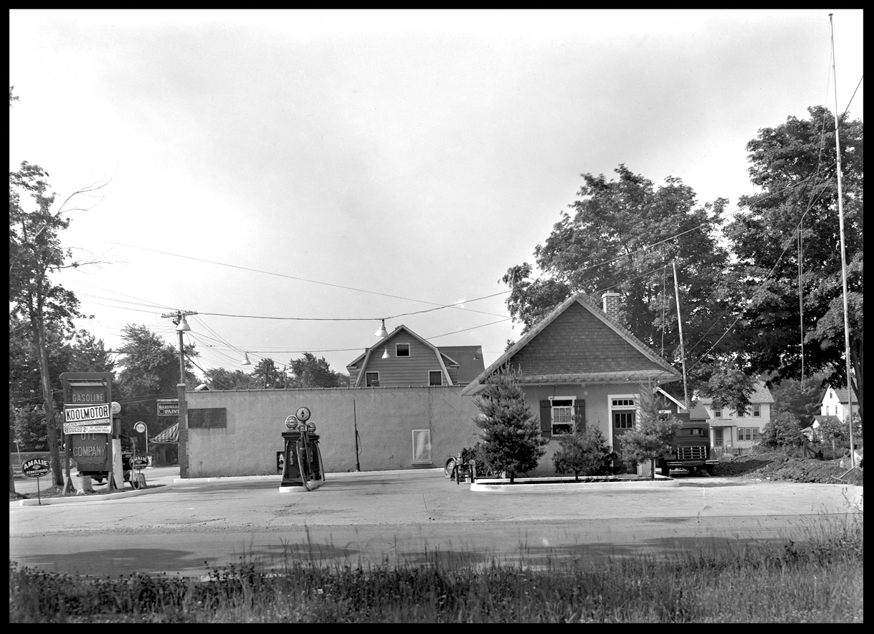 1930 Service Station from the original 8x10 negative