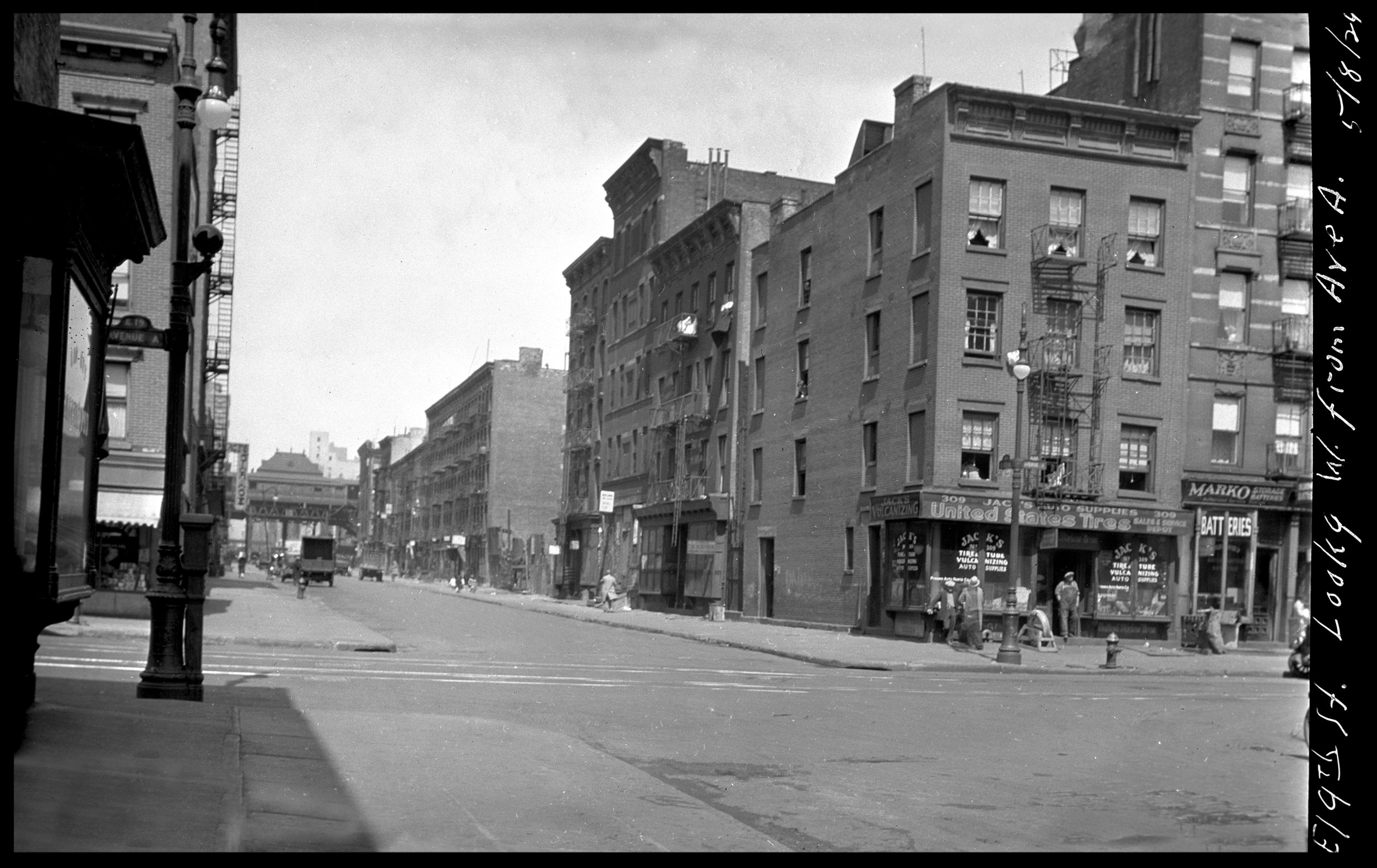 Stuytown, 19th st @ Ave A c.1929 from the original 4x5 negative