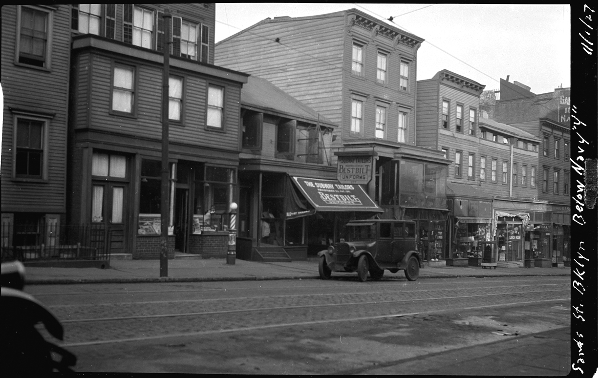 Brooklyn Navy Yard, Sands St &amp; Navy St c.1929 from the original 4x5 negative