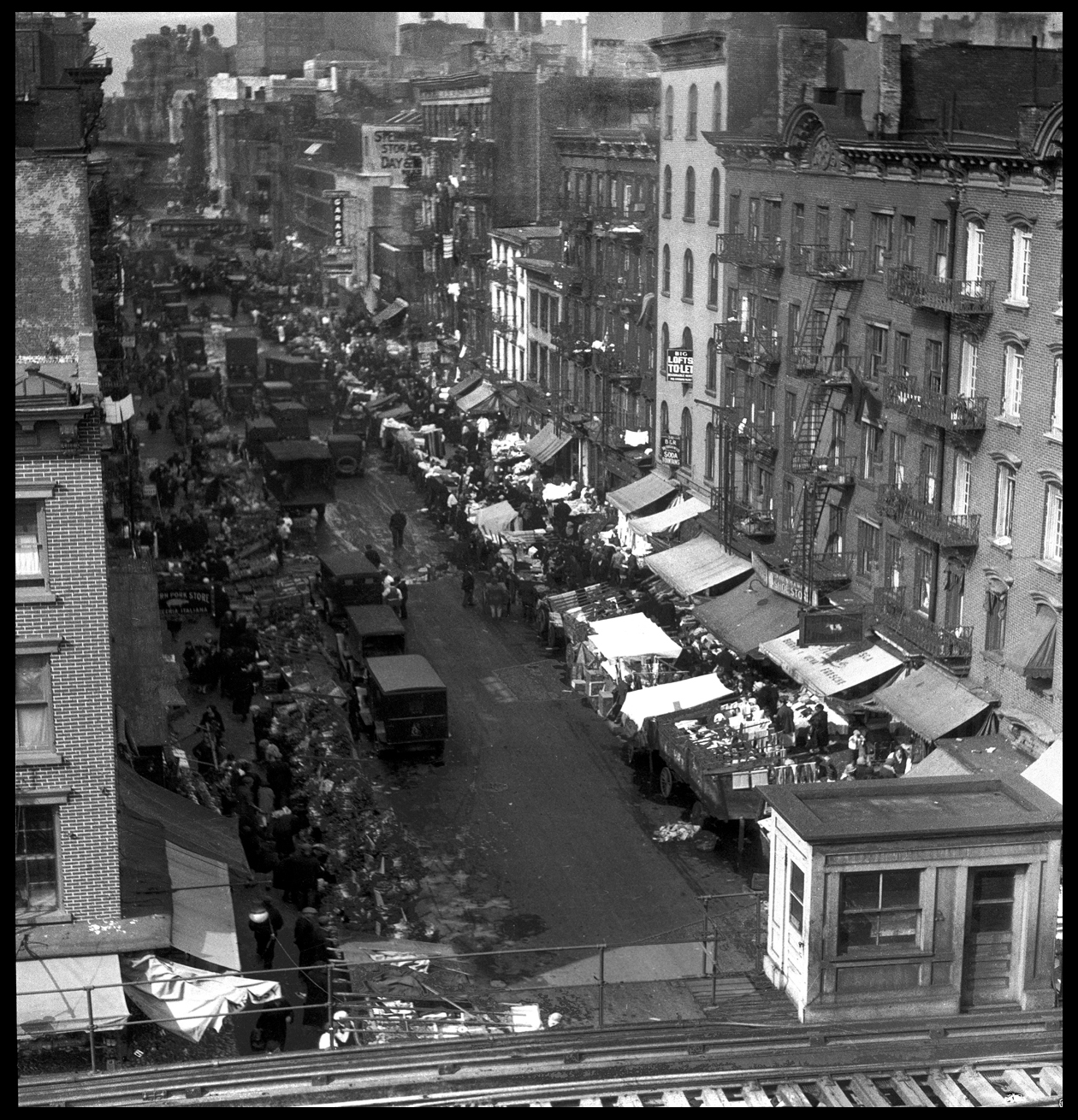 Lower East Side of Manhattan c.1928 from the original 4x5 negative