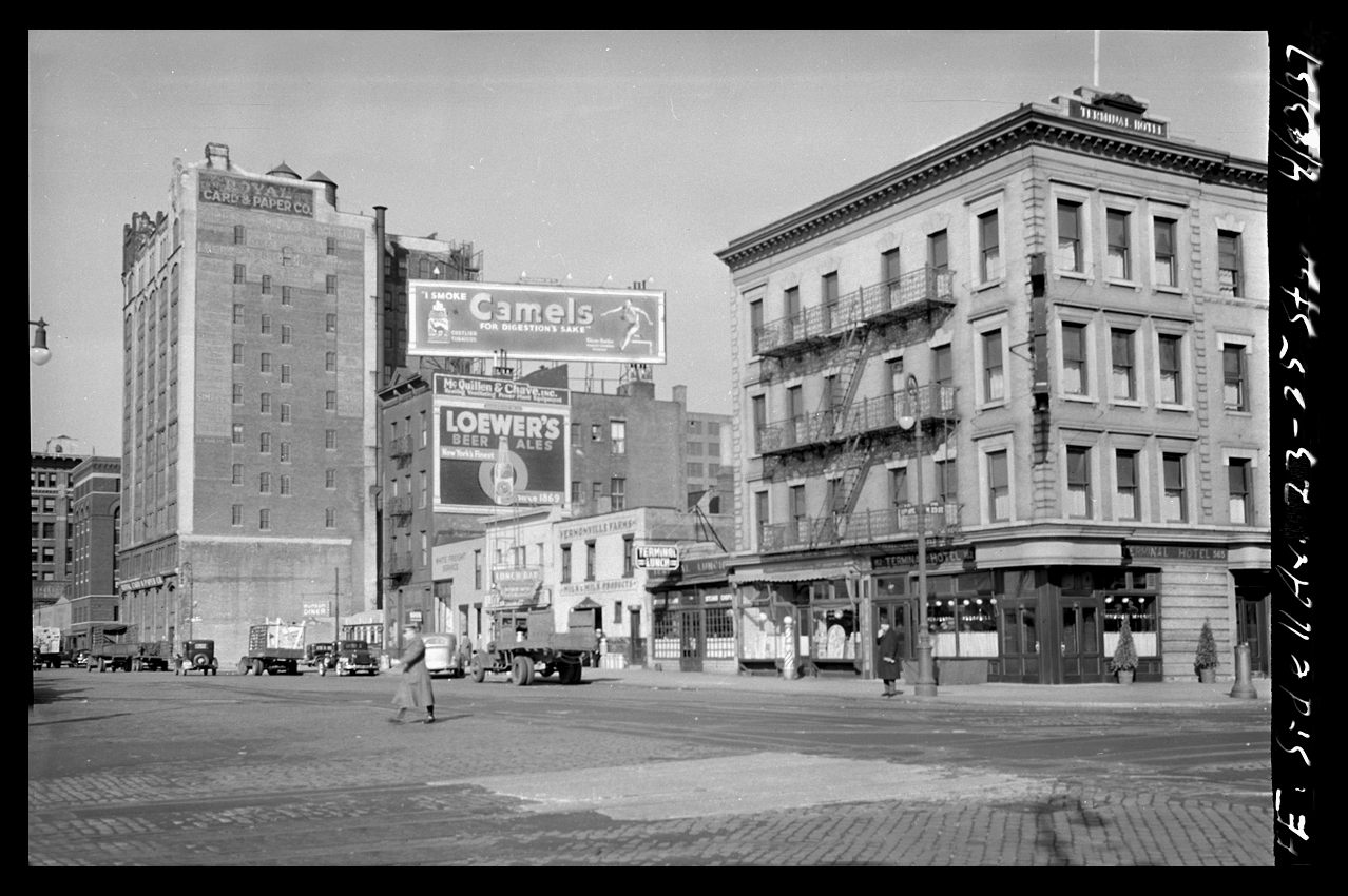 Chelsea NYC 11th Ave at 23rd St c.1937 from the original 4x5 negative