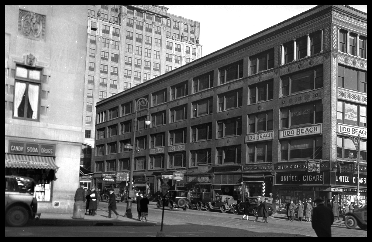 42nd St at Lexington Ave c.1928 from the original 4x5 negative