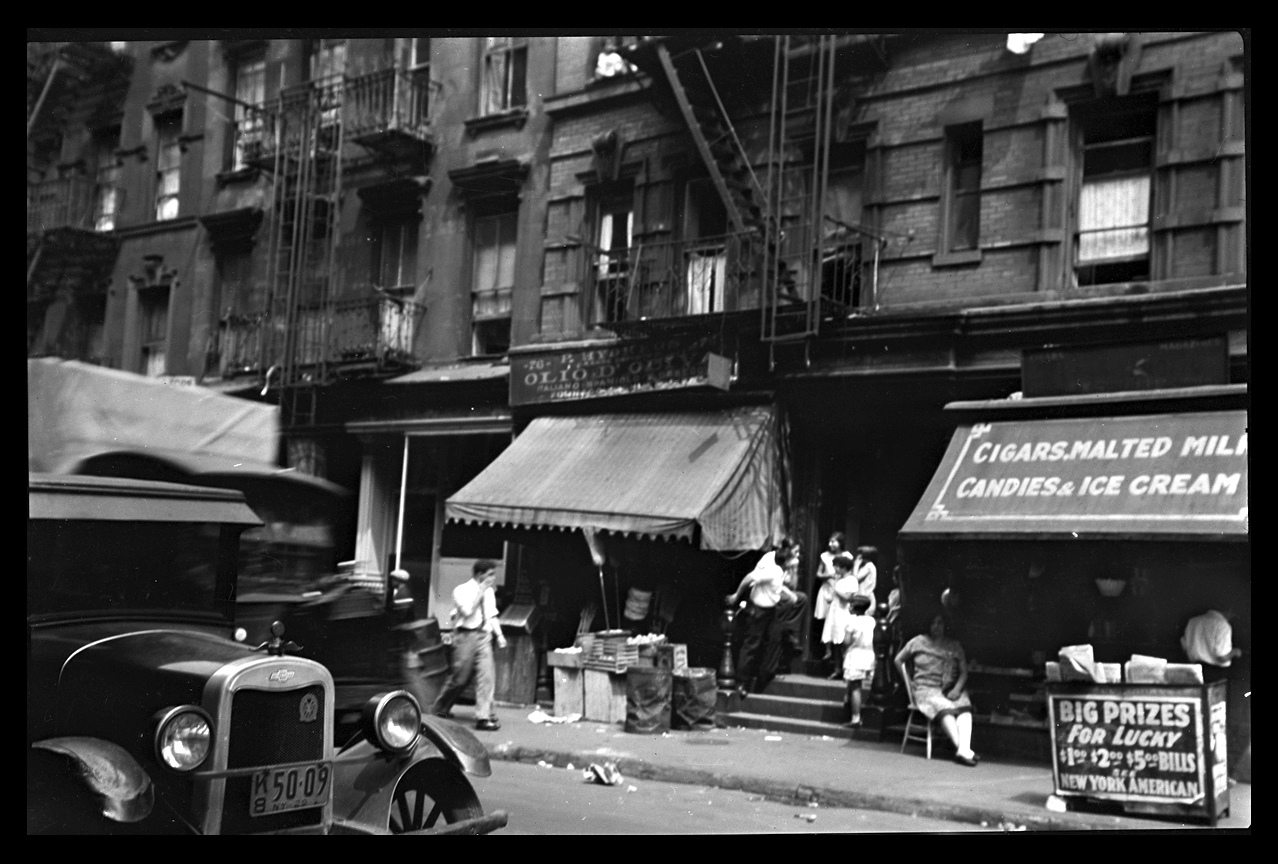 Vintage Chrystie St. Lower East Side NYC, c.1929 from original 4x5 negative