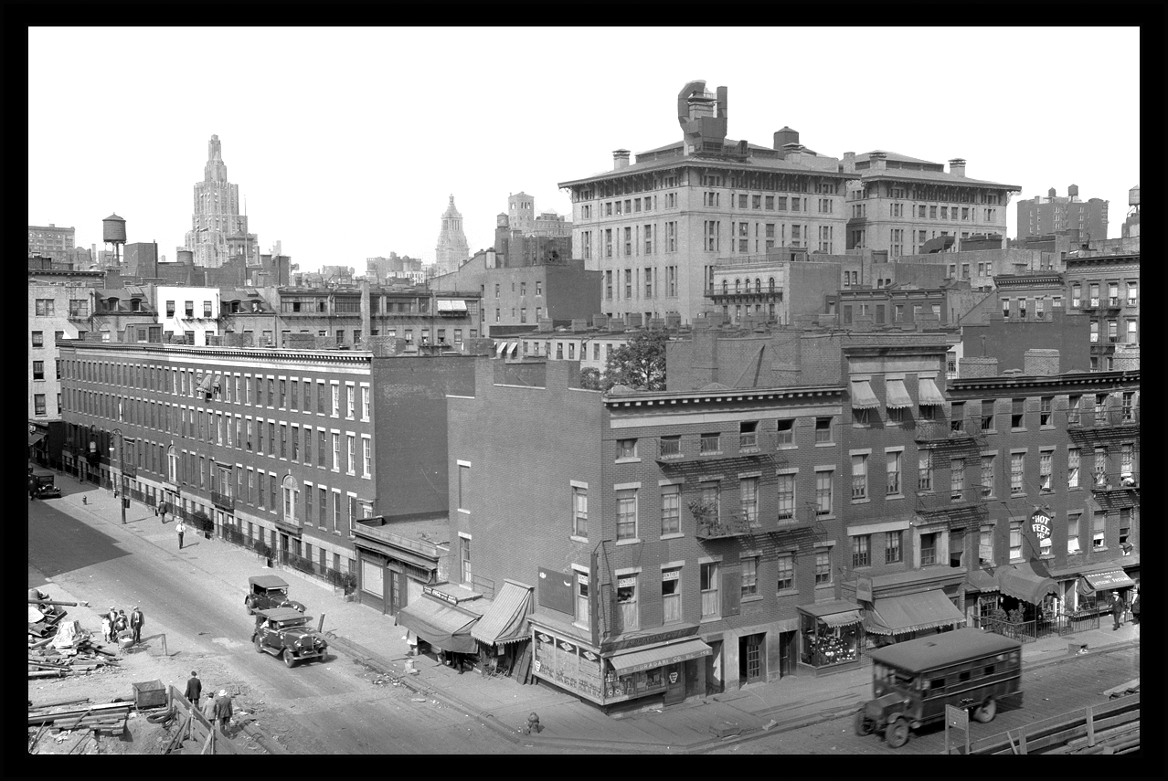 Early Raffetto's Pasta Shop on West Houston St &amp; Macdougal St c.1929 from original 4x5 negative 