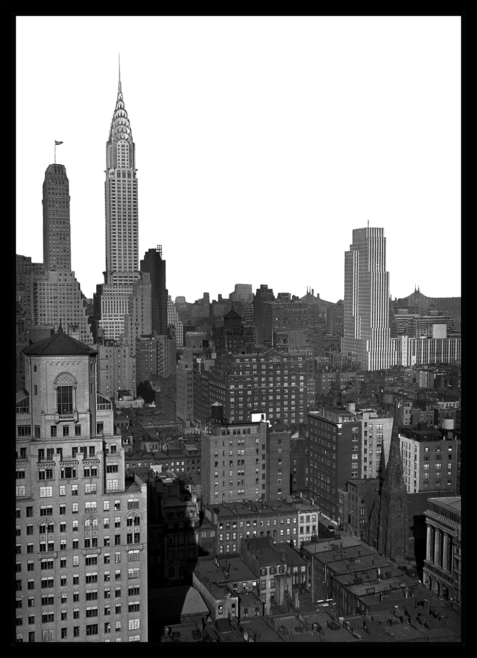 Vintage Chrysler Building c.1931 from original 4x5 negative