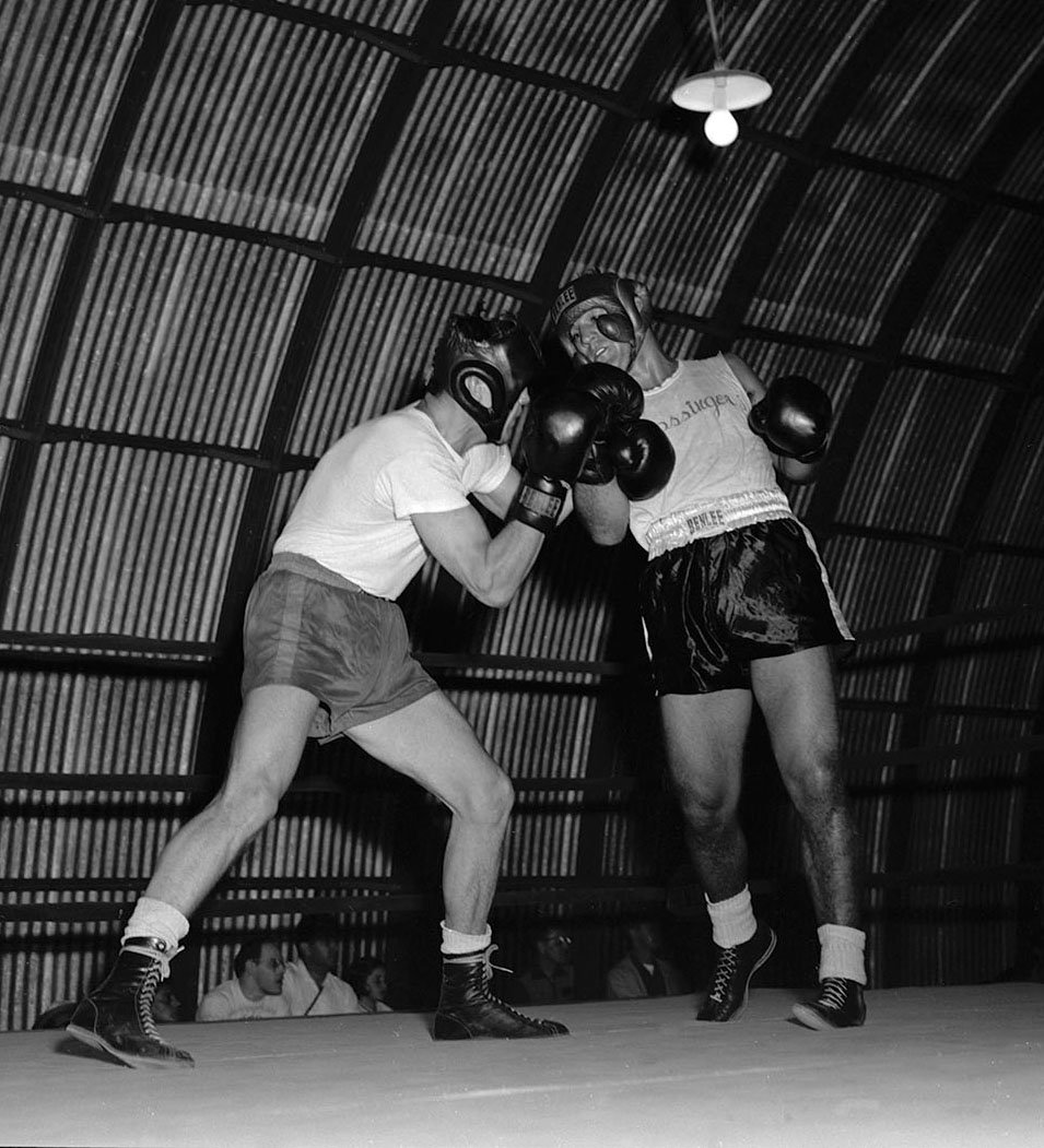 Rocky Marciano Sparring Before a Fight