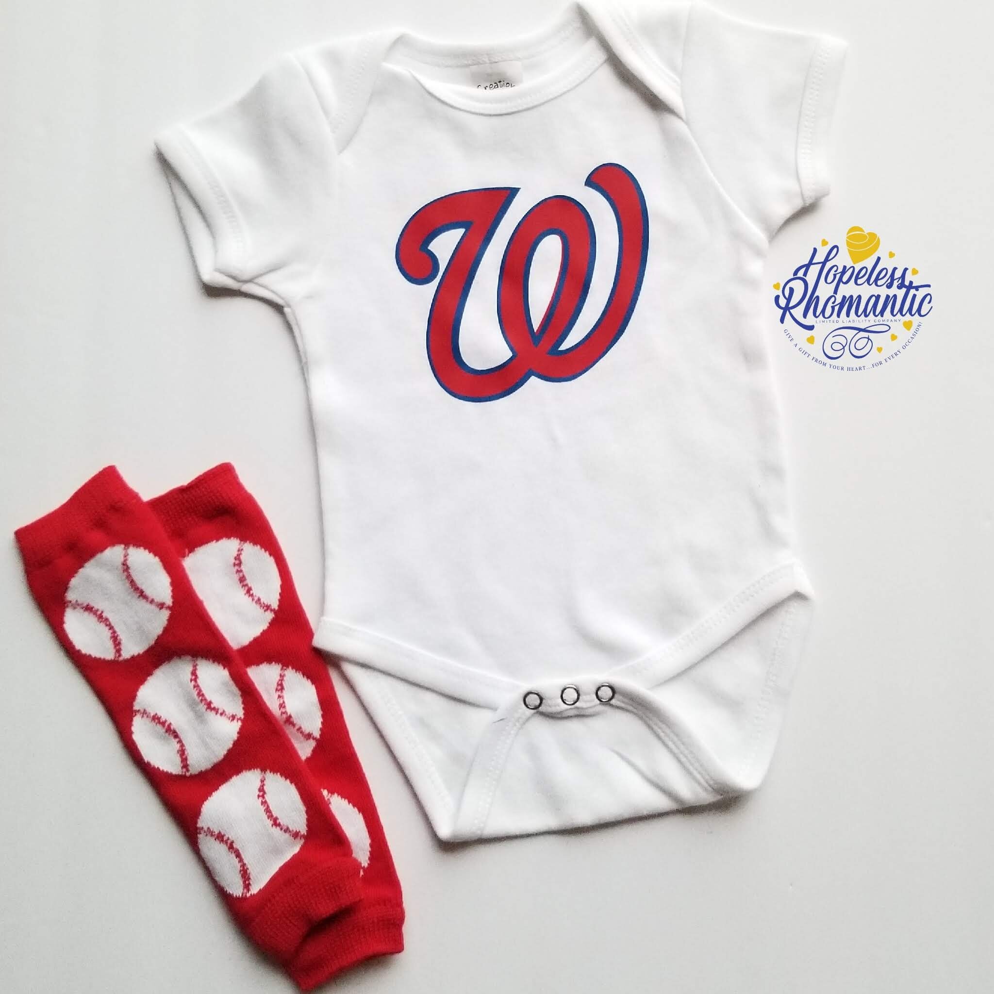 Washington Nationals- Nats Baby Infant Onesie Set- Baby Baseball Fan-  Baseball Baby Gifts- Baseball Jersey Personalized- Number Onesie — Hopeless