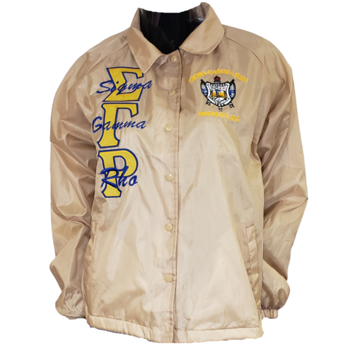 SGRHO Khaki Line Jacket- Sigma Gamma 