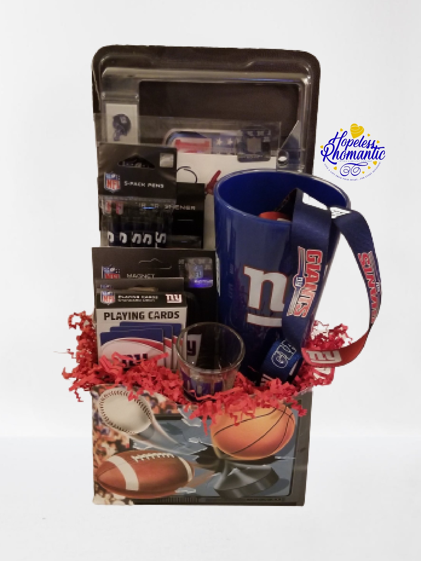 NY Giants Gift Basket- New York Giants Gift Basket (READY TO SHIP) —  Hopeless RHOmantic, LLC