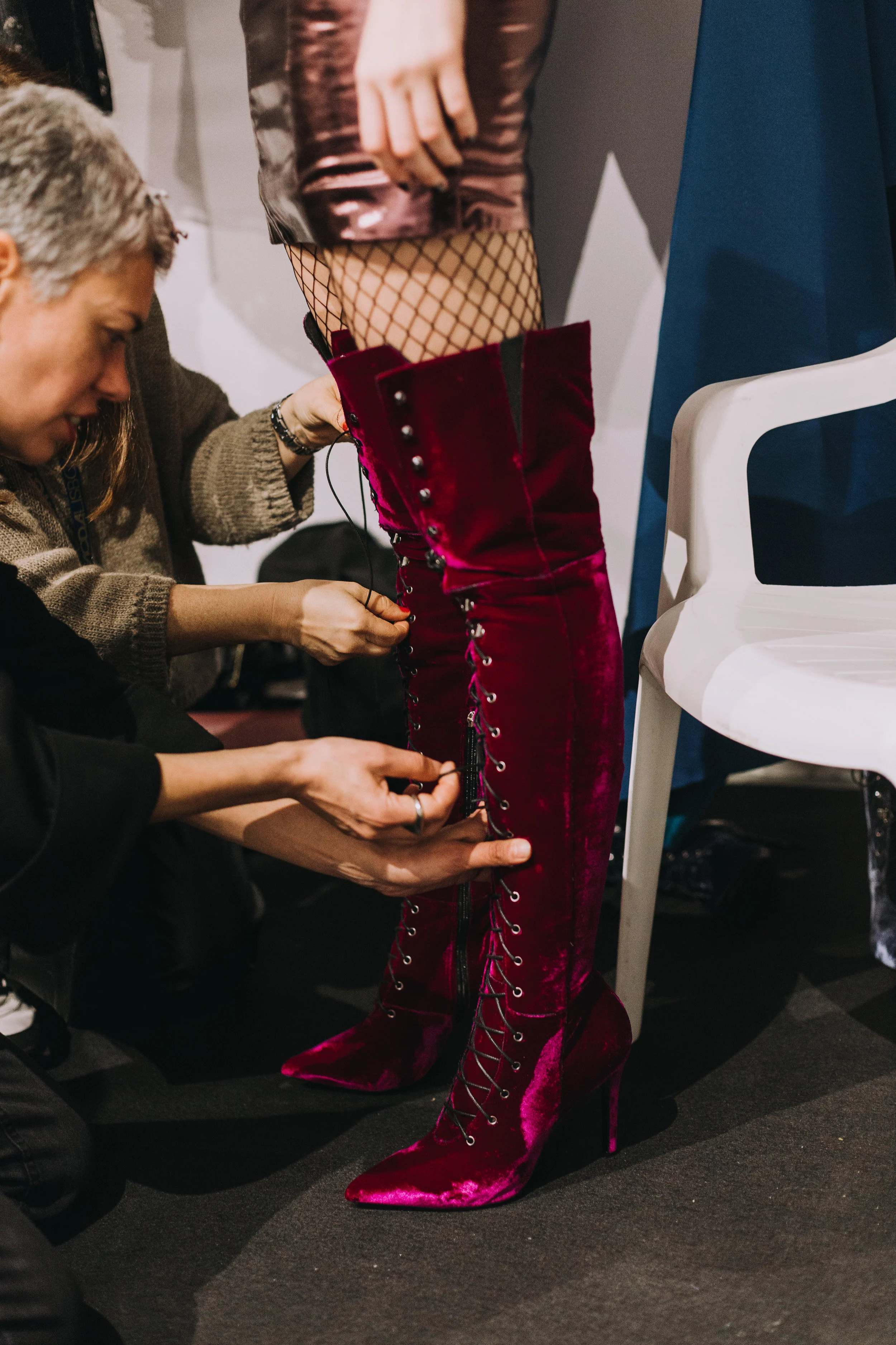 pink over-the-knee boots One available size 40 Original Price 249€ | Discount Price 99€ Ref. LCFW17SSo1 *Available in black caviar, black leather and blue velvet