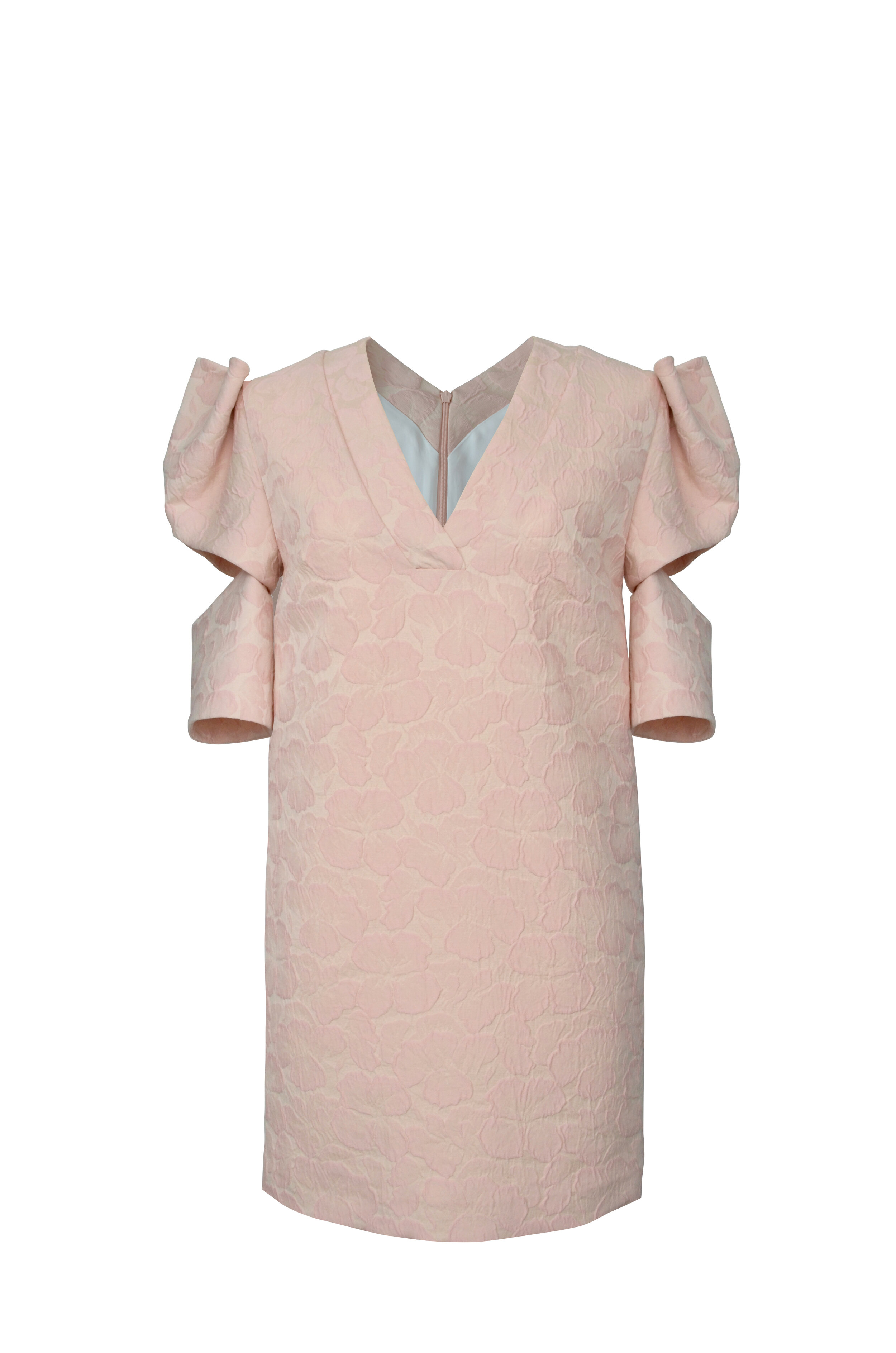 Open Sleeves Pink Flower Dress