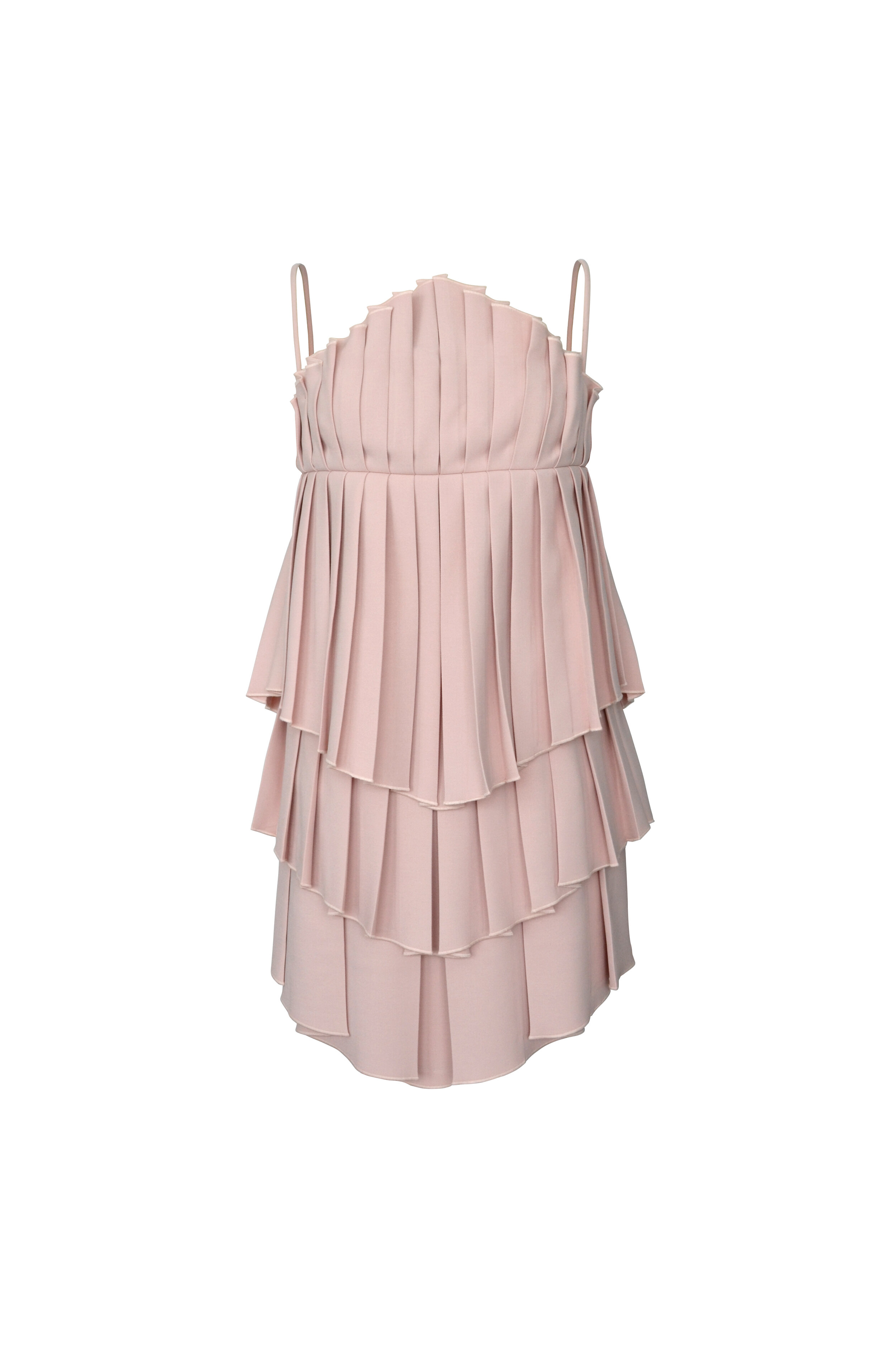 Short Pink Pleated Dress