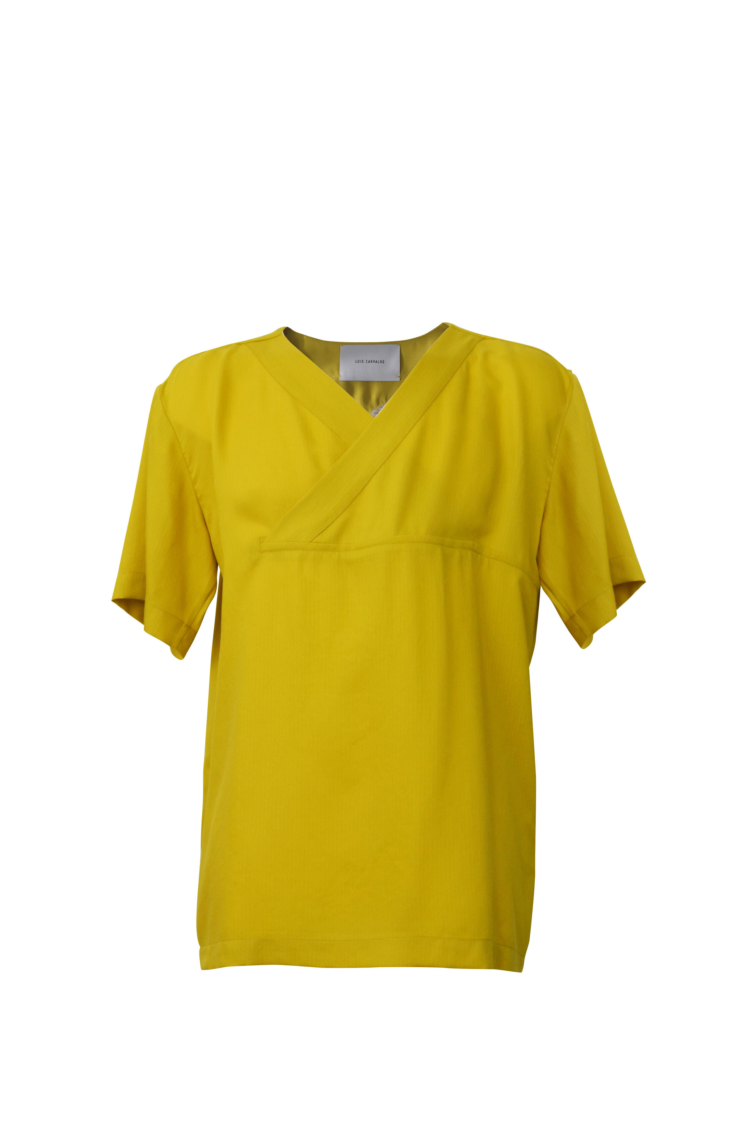 Yellow Mustard Tshirt with Eagle Embroidery