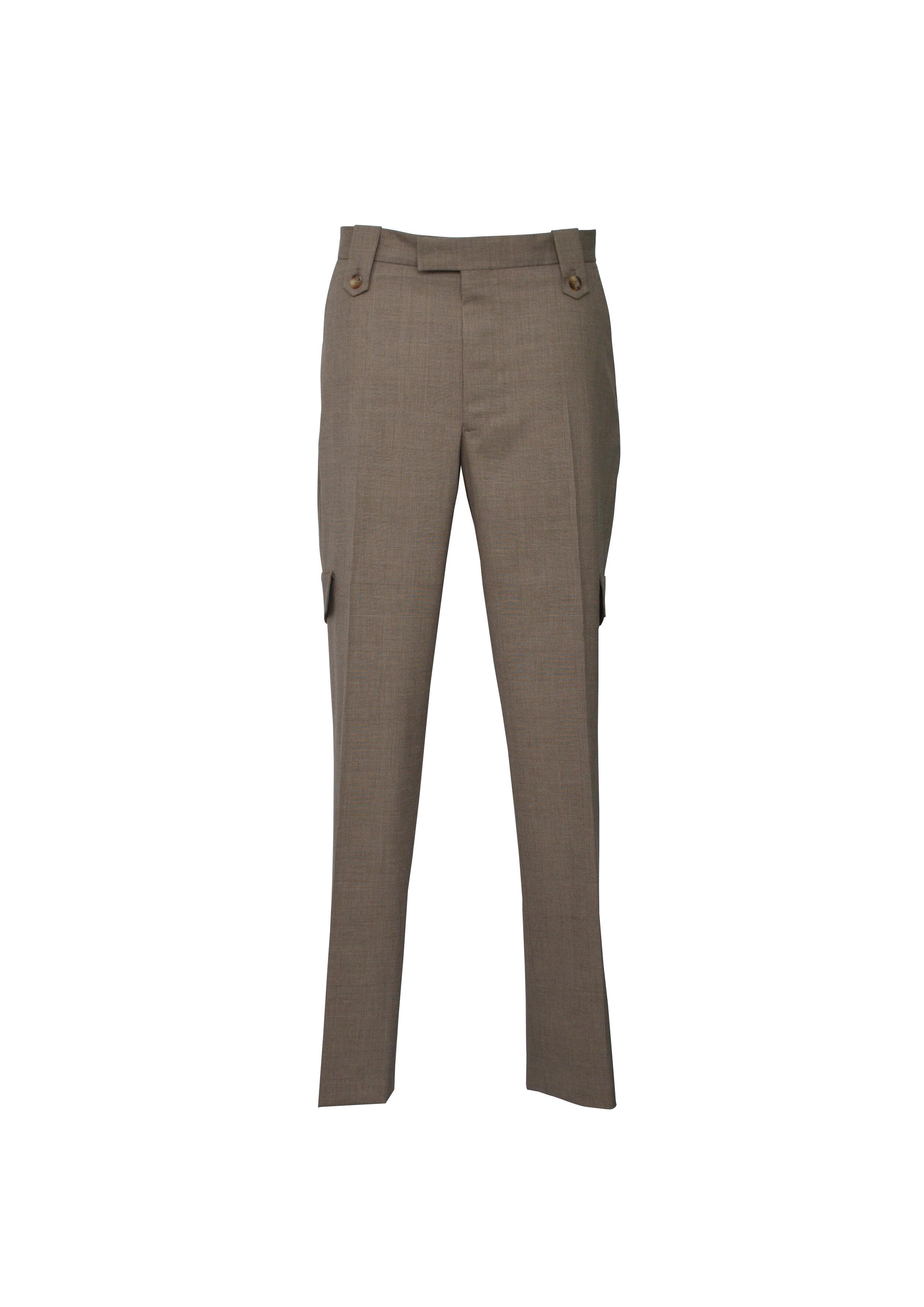 Brown Chess Trousers with Side Flap