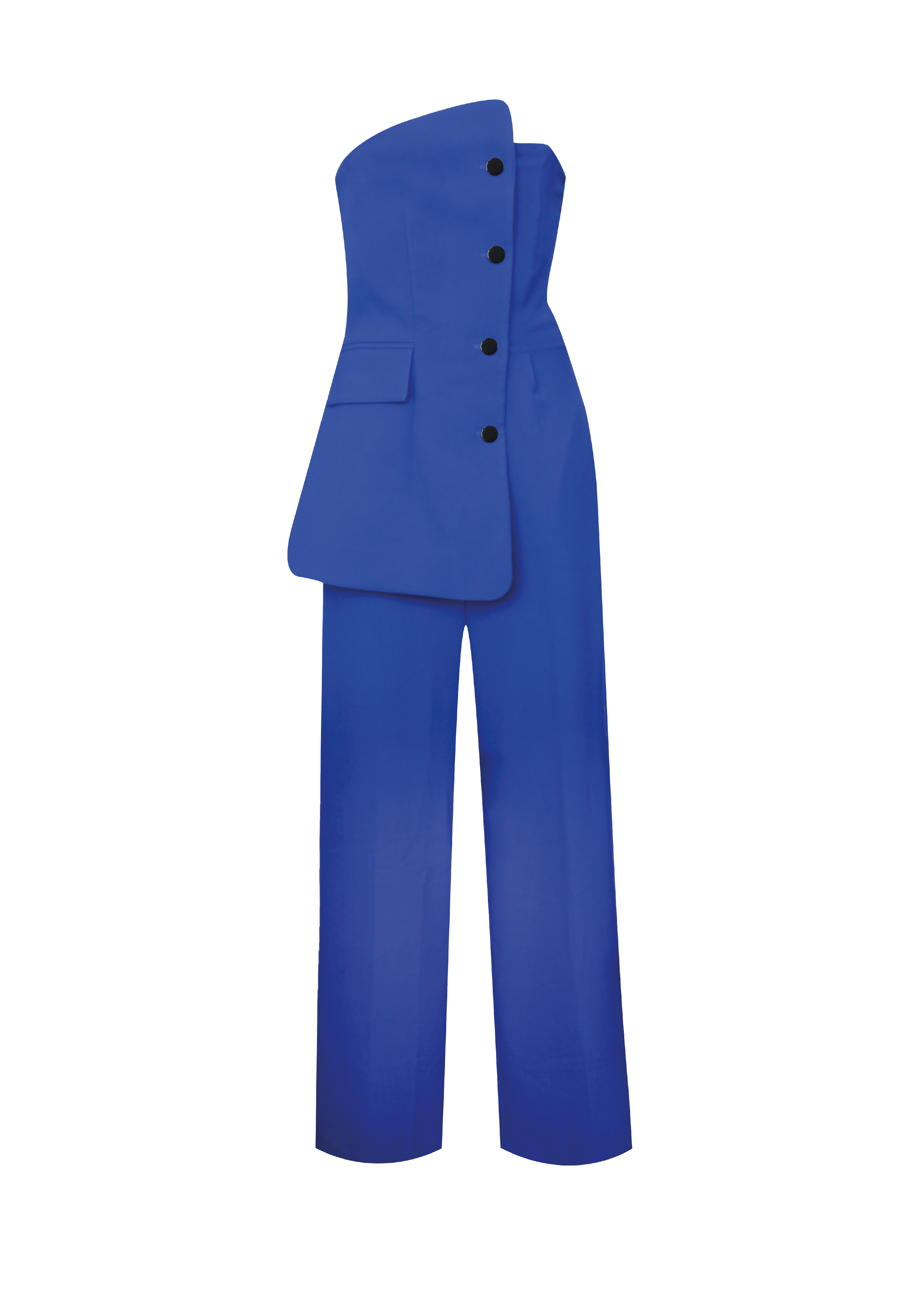 Off-Should Royal Jumpsuit
