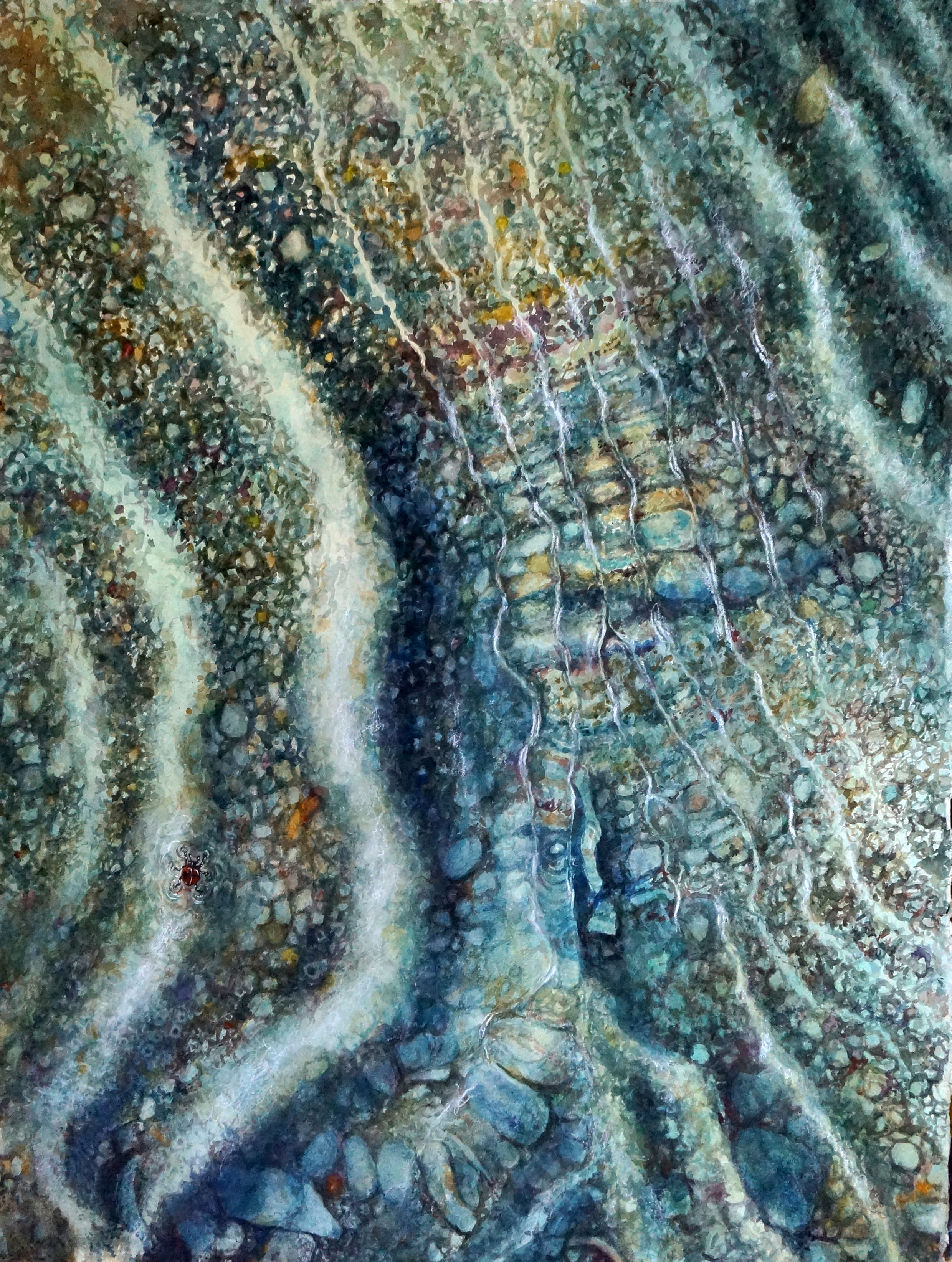 The Sweet and Drowsy Surf ||| Drybrush: 30"H x 22"W