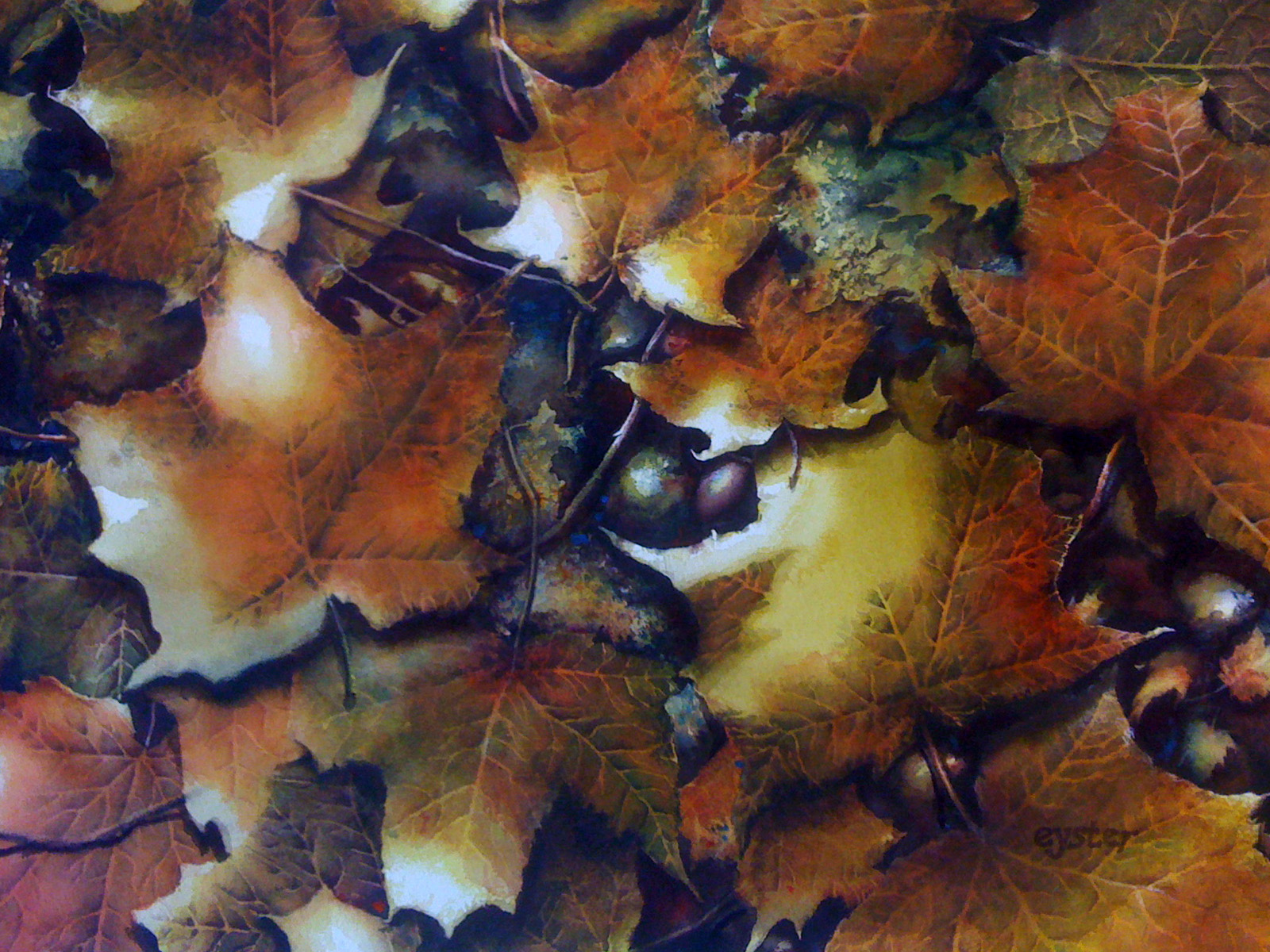 In Dappled Light ||| Drybrush, 22" H x 30" W