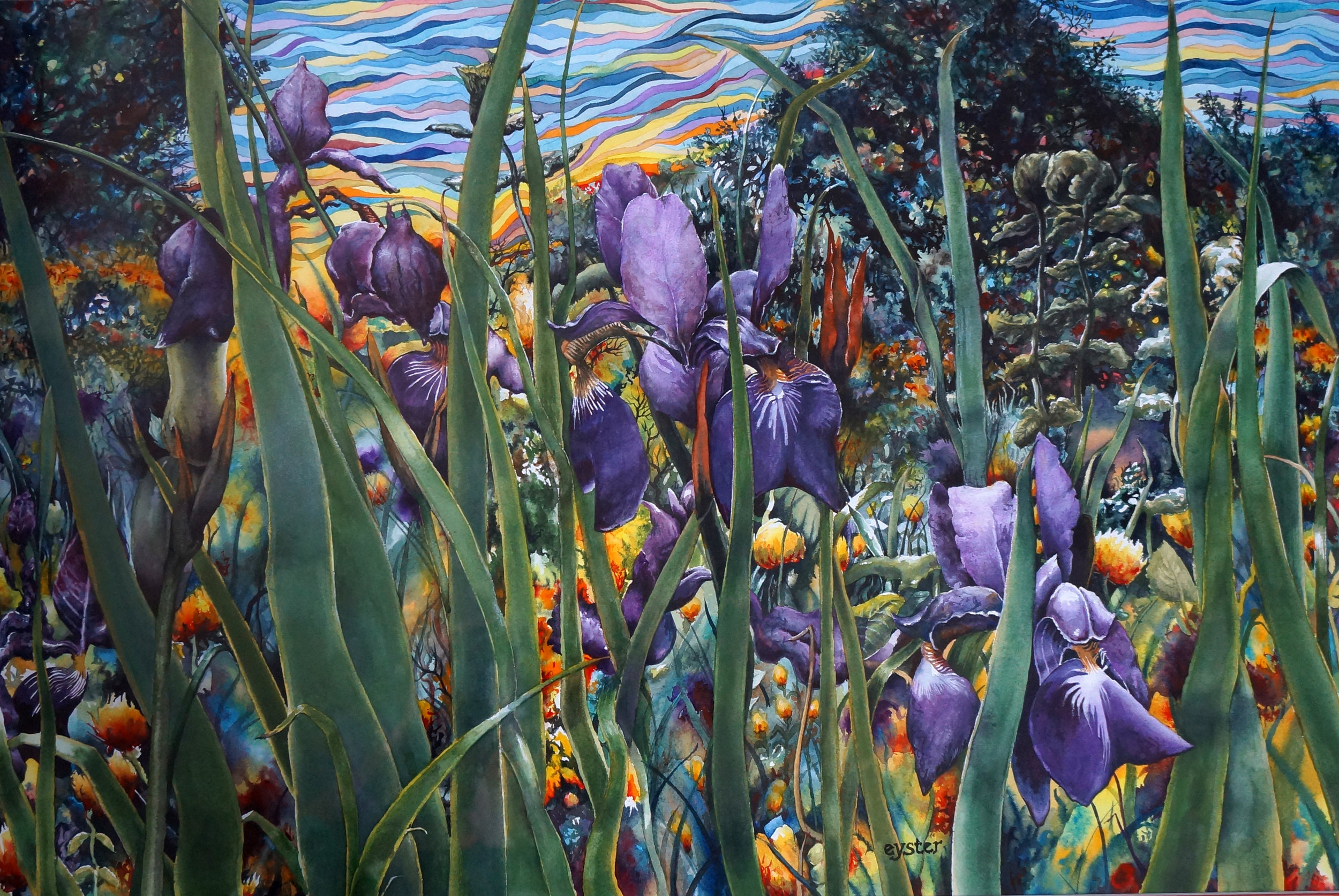 Acid Iris ||| Drybrush: 22"H x 30"W