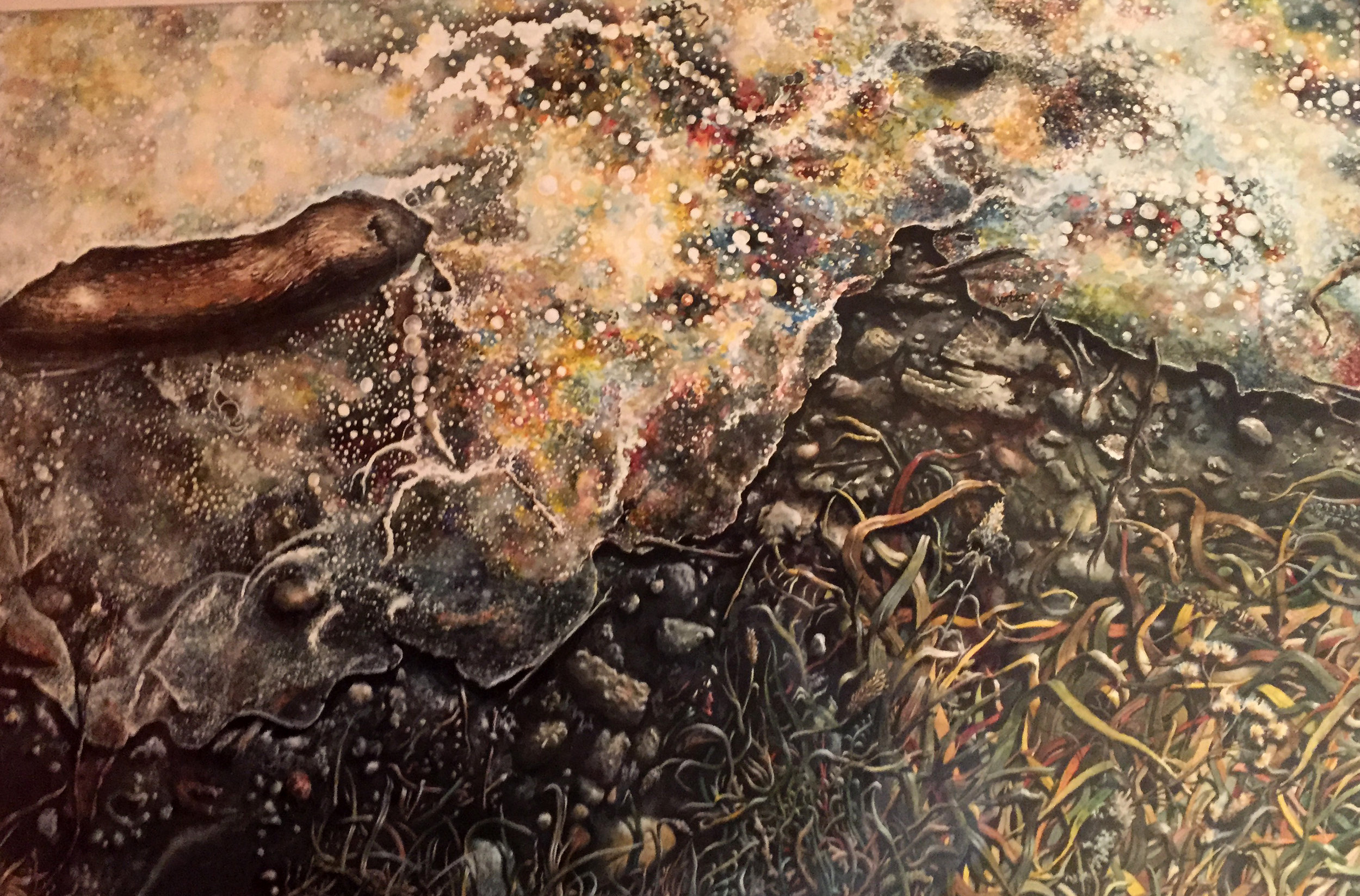 The Lake is Frozen ||| Drybrush: 22”H x 30”W