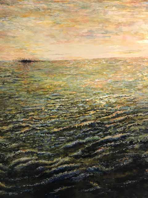 The Horizon is Burning ||| Drybrush: 41”H x 30”W
