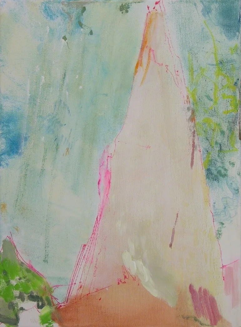 The Holy Mountain II  2018  oil on canvas  12" x 9"