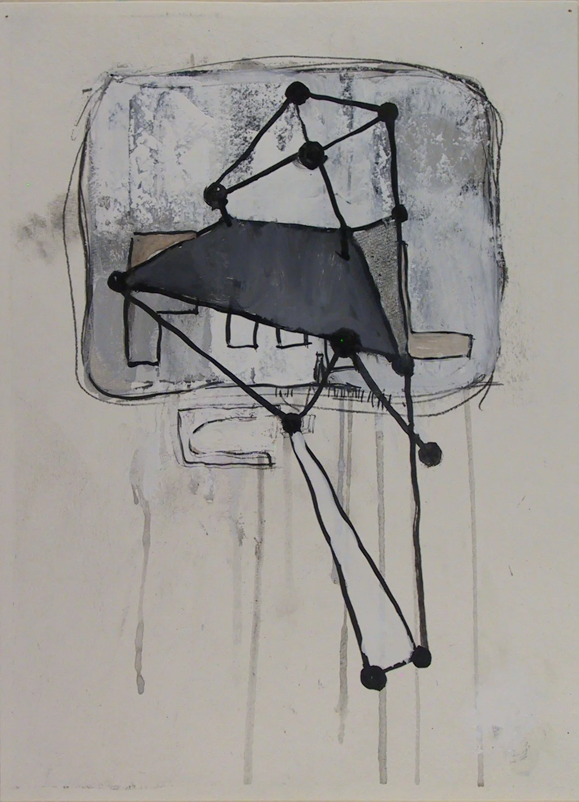 I'm Trying, I'm Trying (Epic Fail series)  2024  mixed media on paper  15" x 11"