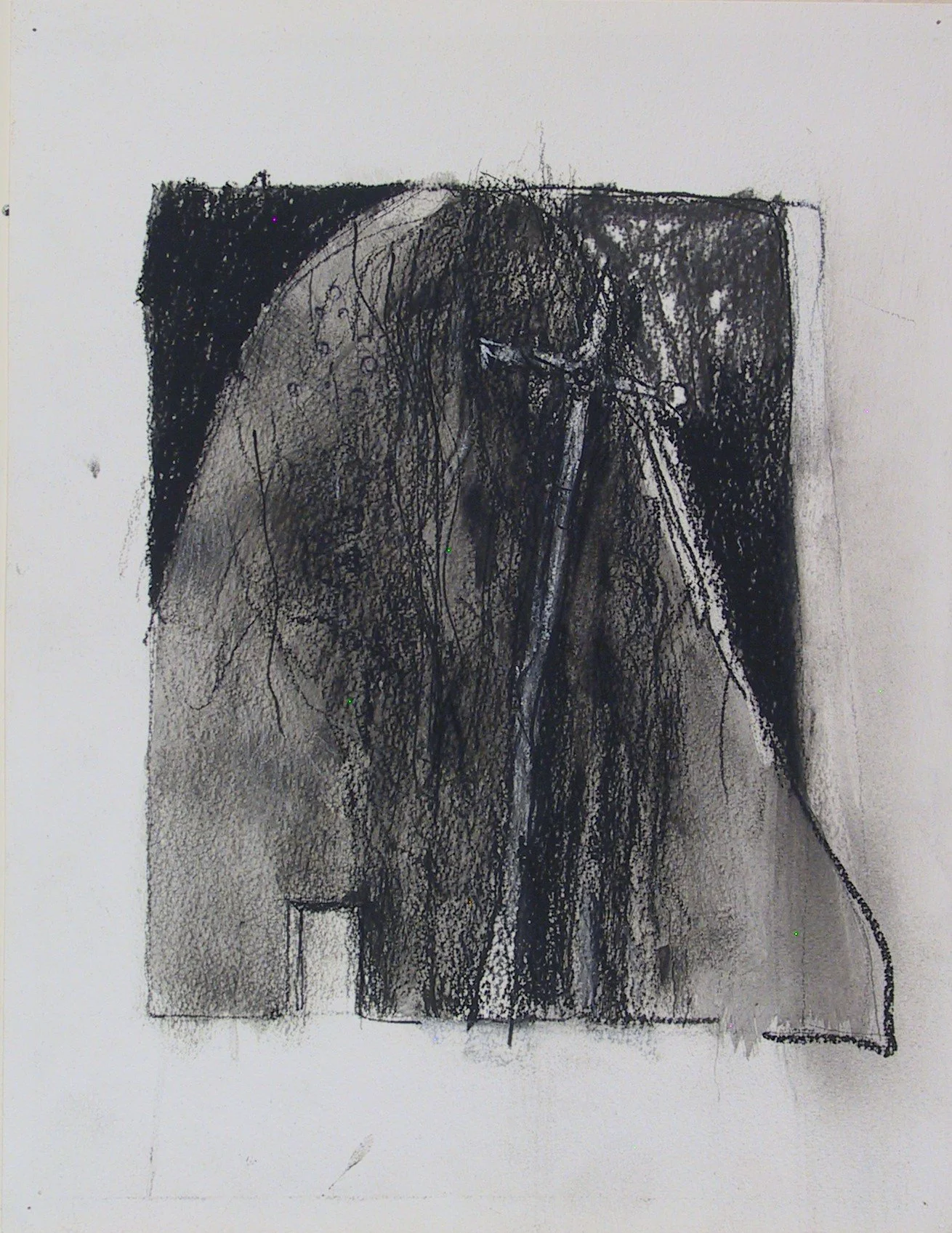 The Cross (Epic Fail series)  2024  mixed media on paper  15" x 12"