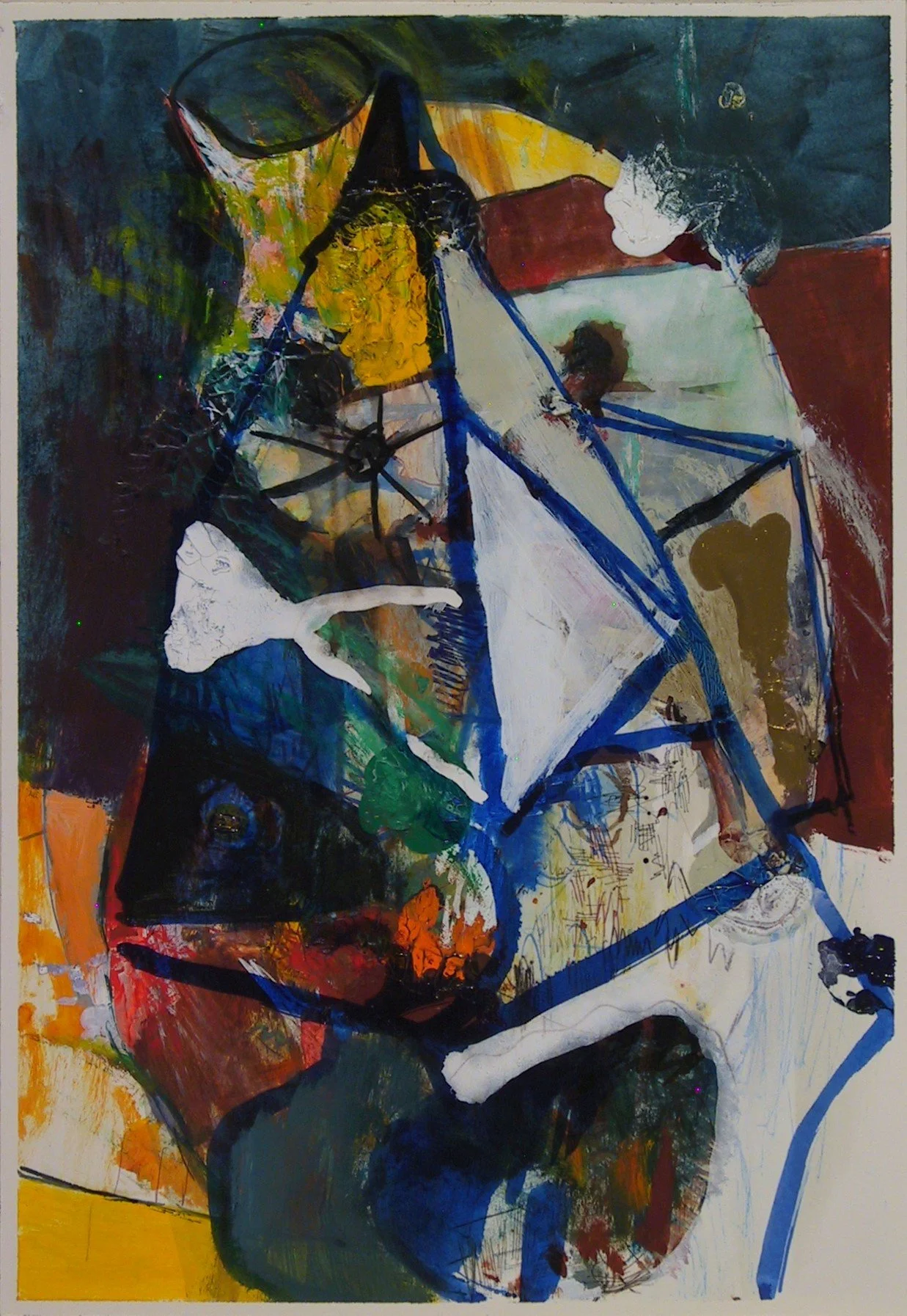 Bad Vuggum  2025  mixed media on paper  10 1/4" x 7"