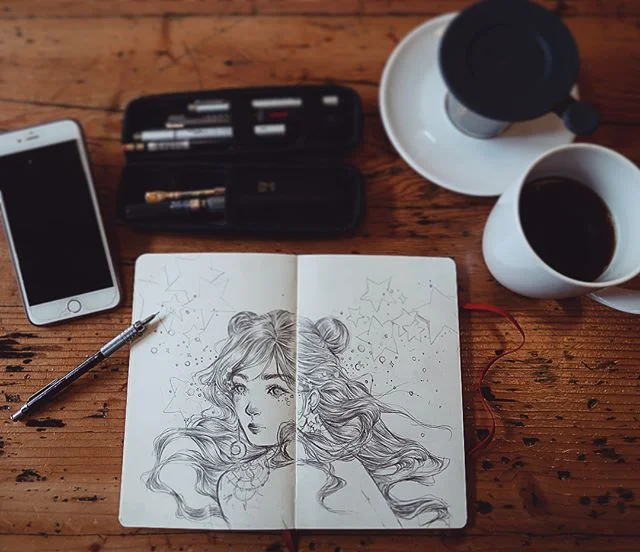 &ldquo;Blessing in disguise&rdquo; - haven&rsquo;t had a chance to really sit down and draw . Today is basically the first time in 2018 where I&rsquo;m in a cafe all by myself to draw. Feels a bit weird and yet comfortable..
.
.
.
.
.
.
.
.
#anime #m