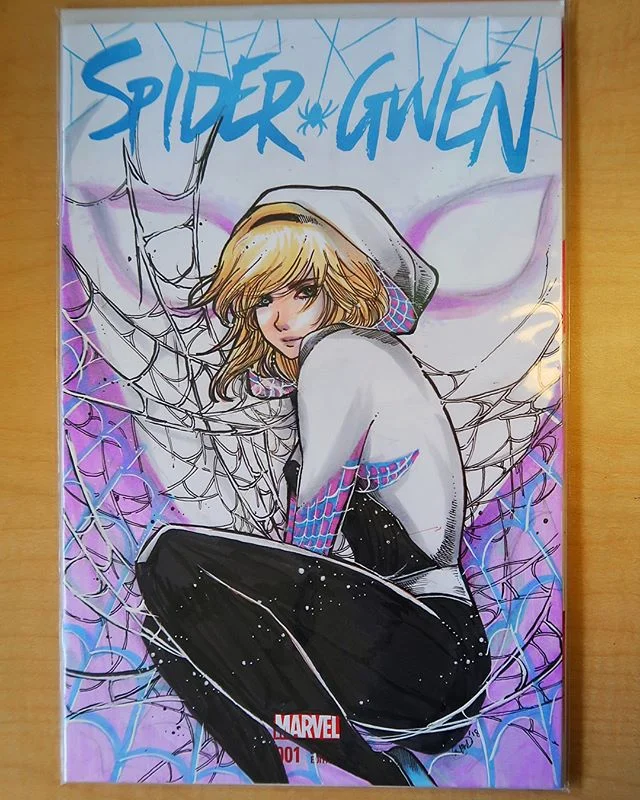 &ldquo;Spider Gwen [commission]&rdquo; &mdash; 🖍 with copic marker + Pentel brush pen + copic multiliner pen..
.
Blank cover from: @arcanecomics .
.
.
.
.
.
.
.
.
#seattle_igers #seattleartist #seattleart #seattleartists #seattlearts #seattleartscen