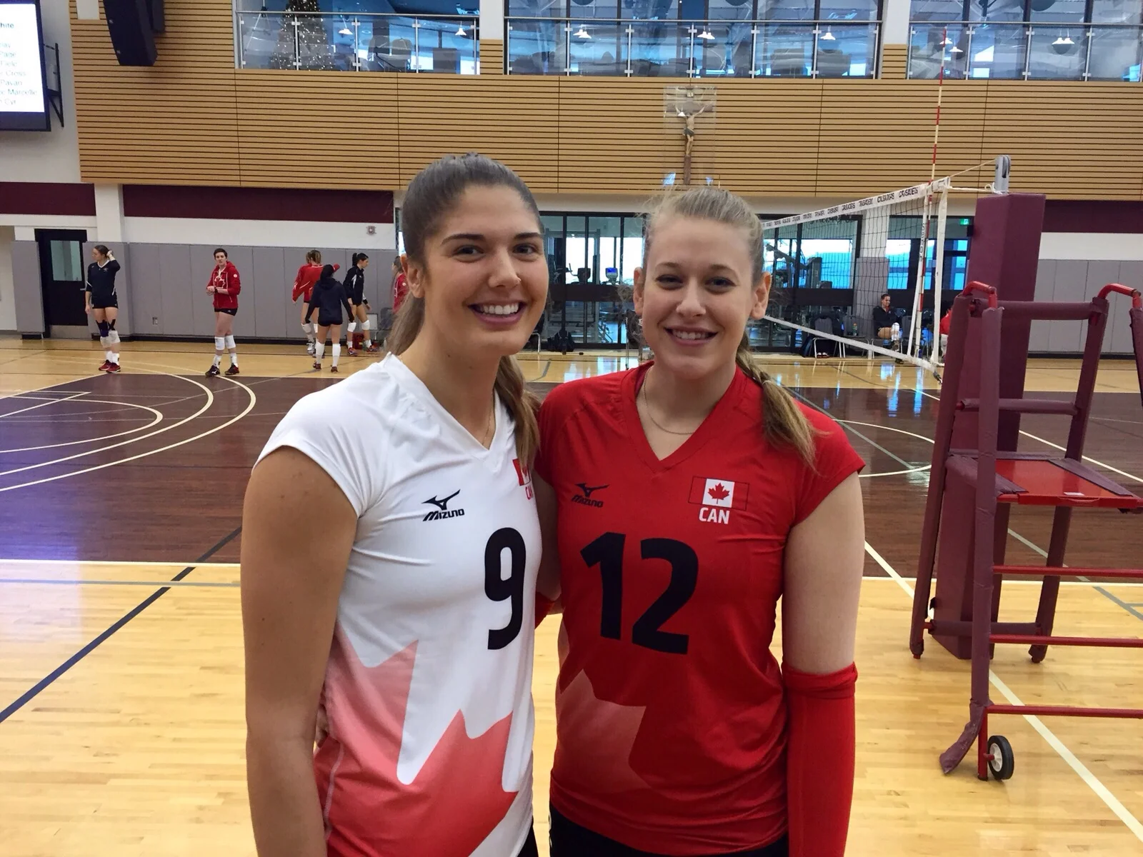 "I am really focused on helping Canada qualify for the Olympics in 4 years." - Jen Cross (Right) with Canadian teammate Tabitha Love.
