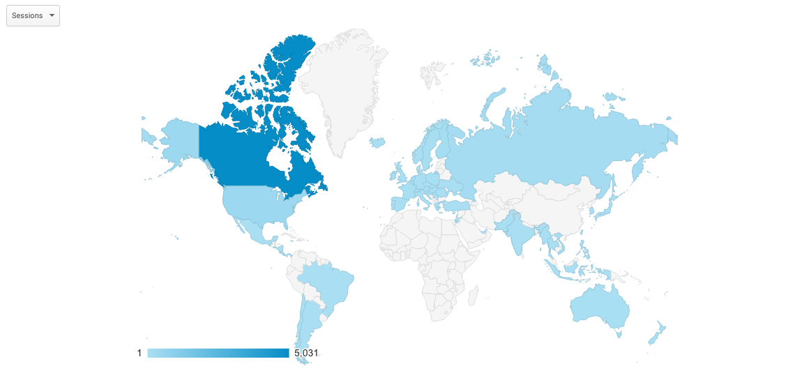 Our audience - geographically our reach extends all over the world