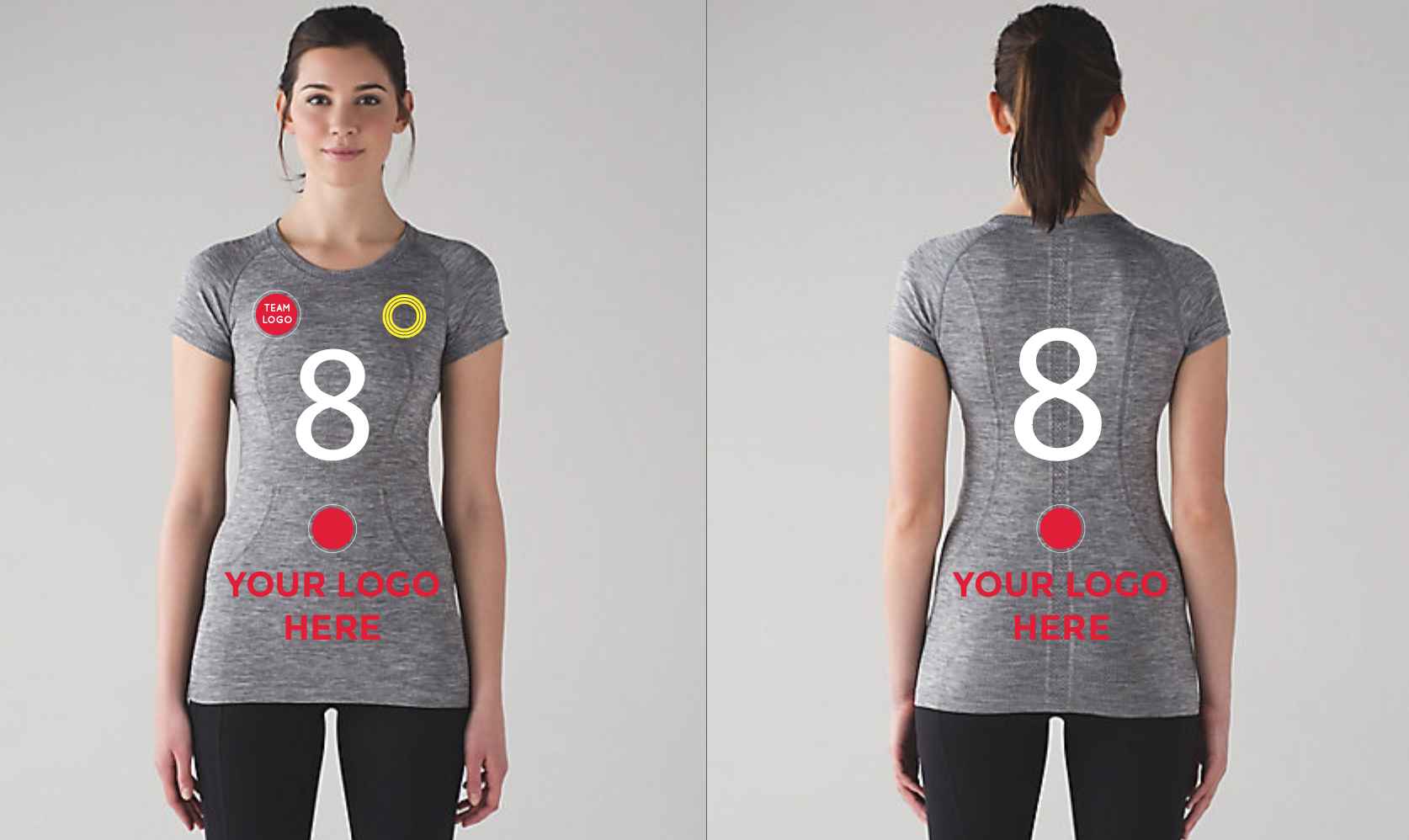 Sample jersey logo placement