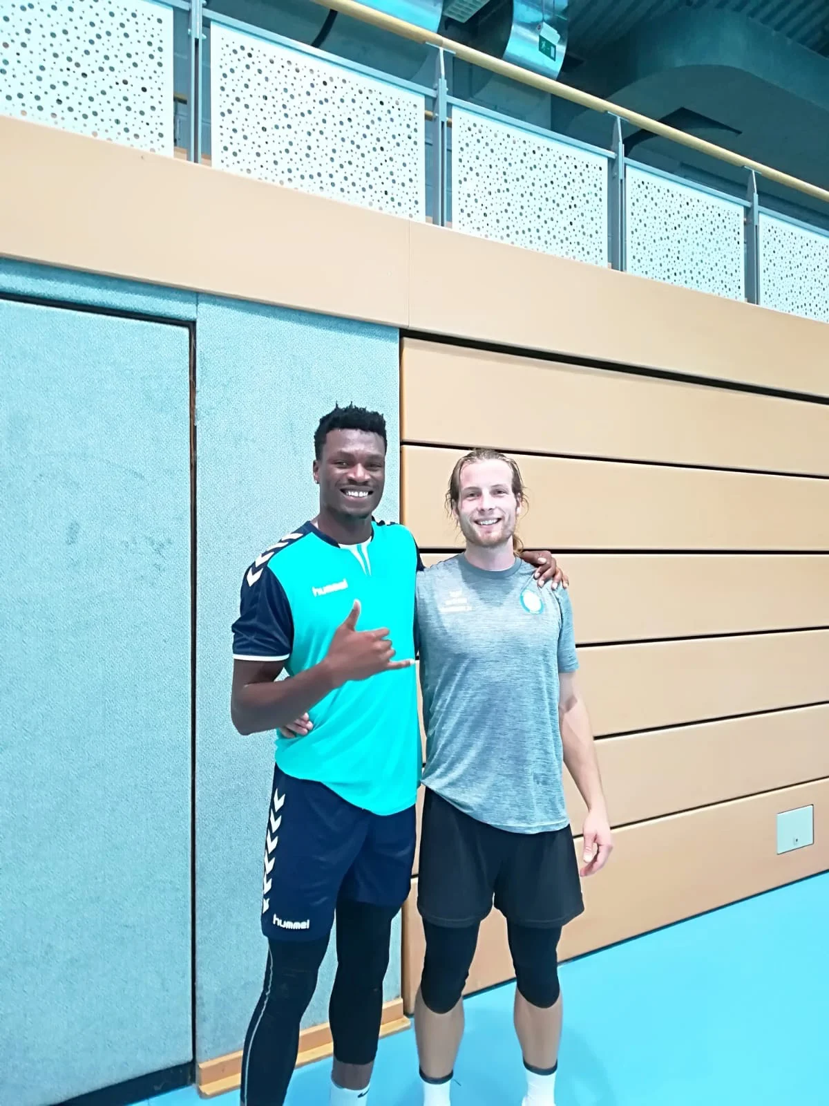Uchenna Ofoha and Patrick Strzalkowski pictured before their pre-season game.