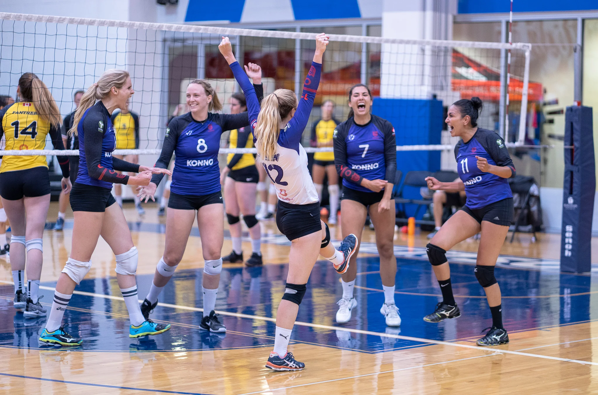 Galaxy All-Stars celebrating a win during the 2018 season