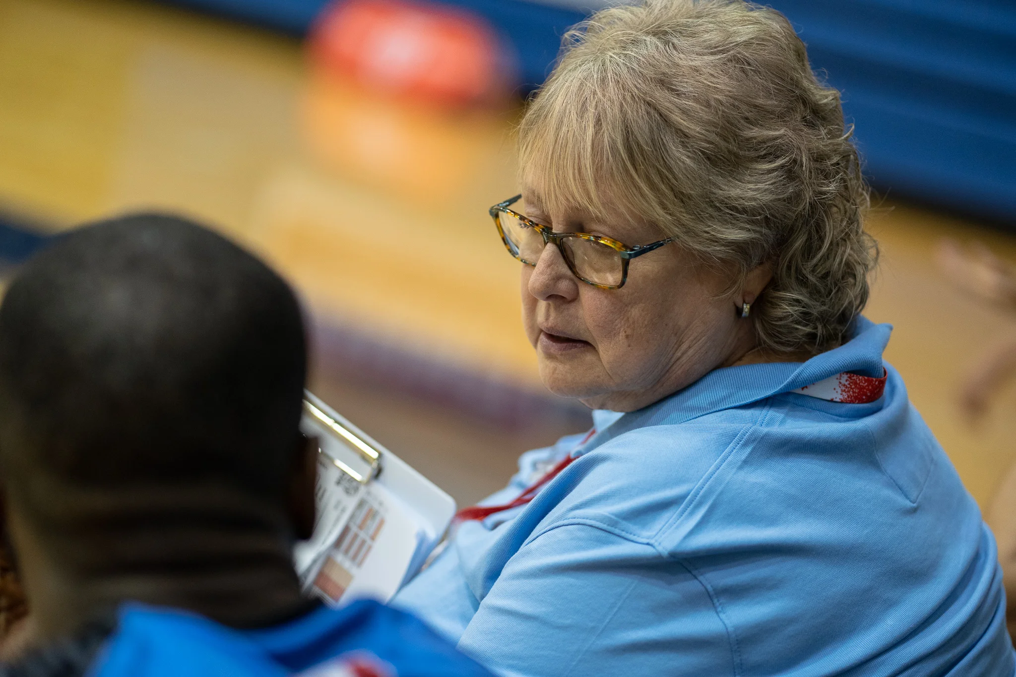 Brenda Willis coaching Magnes Spartans during the 2018 season