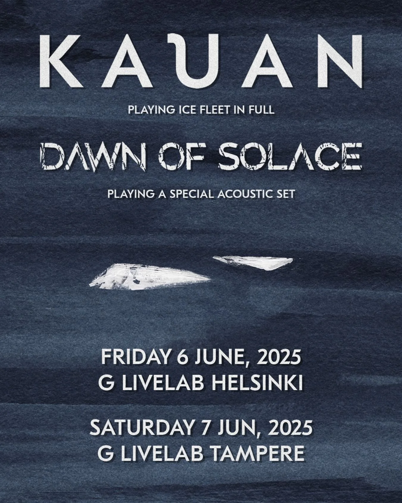 While giving final touches to the upcoming new album that is going to be released later this year, Kauan is happy to premiere Ice Fleet on stage in very special places &ndash; @glivelabhelsinki and @glivelabtampere . The great acoustic environment of