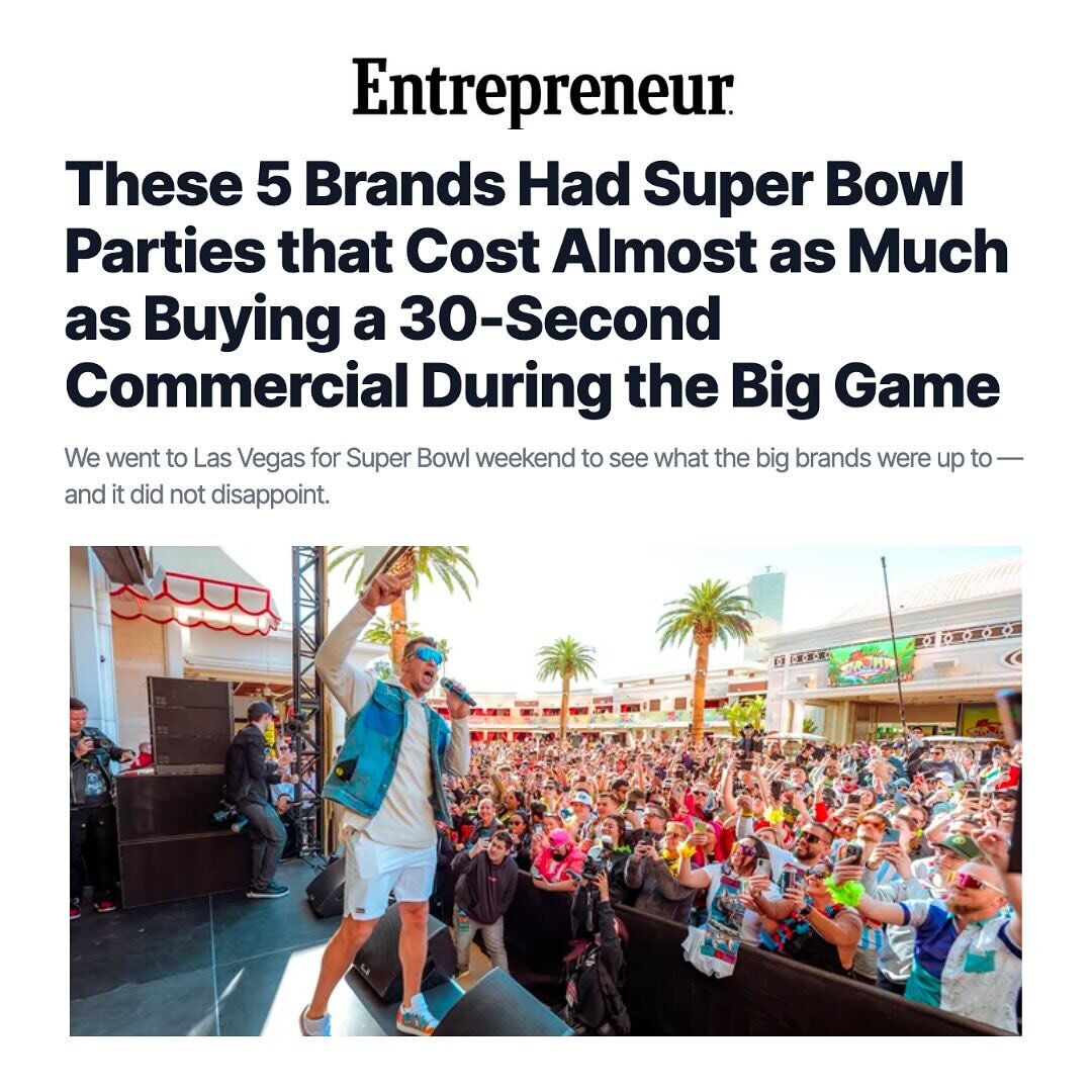 Check out @Entrepreneur&rsquo;s incredible&nbsp;coverage of the engaging brand activations at Shaq&rsquo;s Fun House, Gronk Beach, and Guy&rsquo;s Flavortown Tailgate from Medium Rare&rsquo;s biggest weekend of the year! #LinkinBio