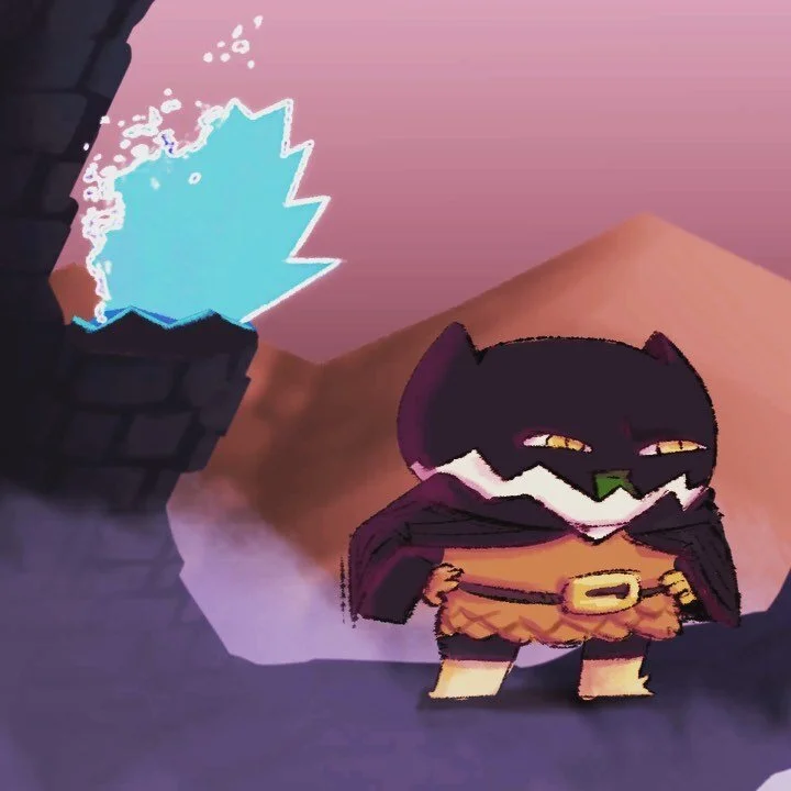 Scallion&rsquo;s falcon-suit worked well enough to swoop in nab the gem. But a goblin would have a moment&rsquo;s peace to EXAMINE the quality of his haul and its ALWAYS WITH THE SHRIEKING HERE IN THE MADRE from the rest of the roost&mdash;
.
.
#gobl
