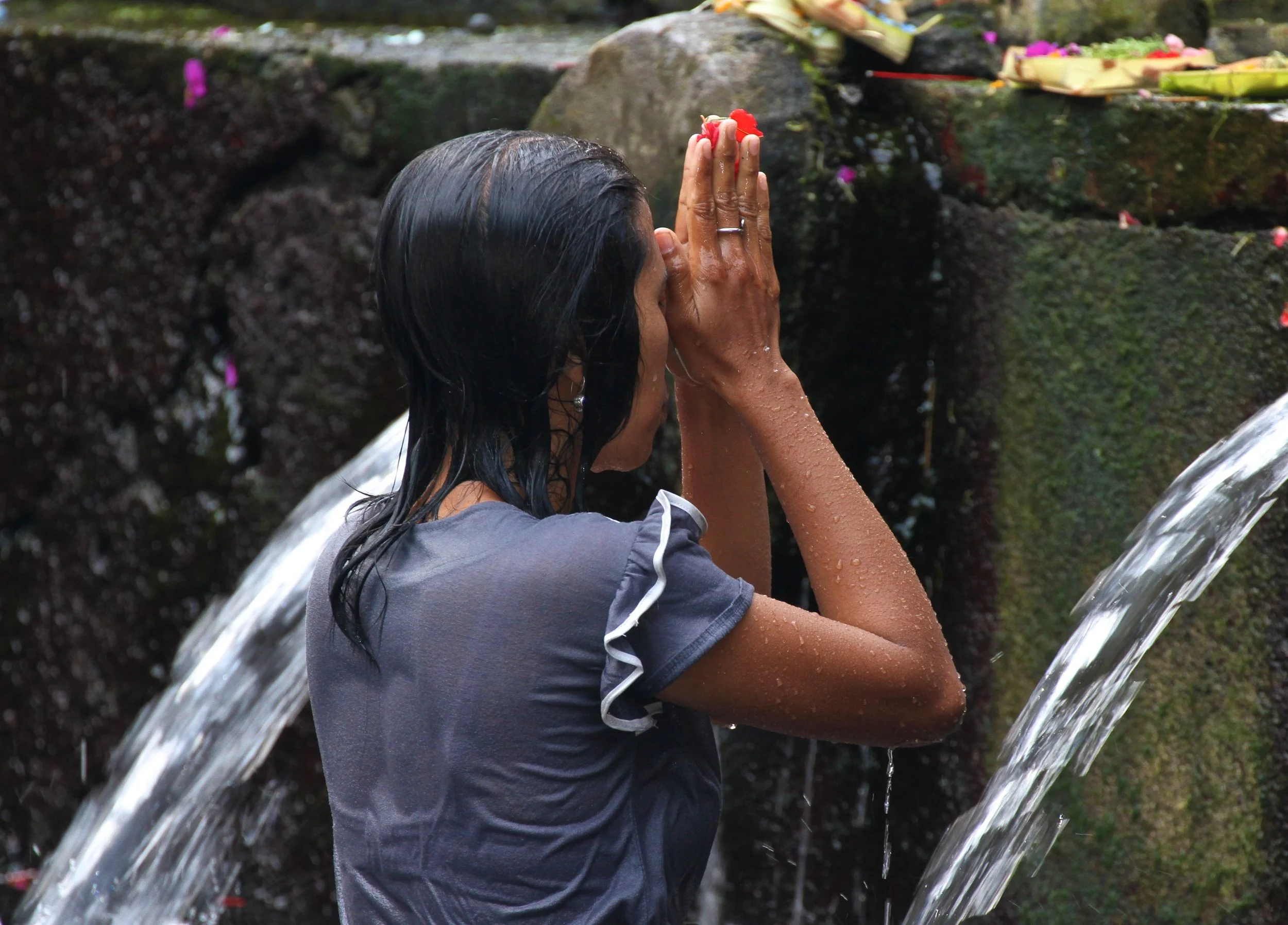 Ritual and Prayer in Water In Bali, there are sacred cites where prayer is done in and to the water. I want to partake and capture these precious moments. Bali In conversations JOIN