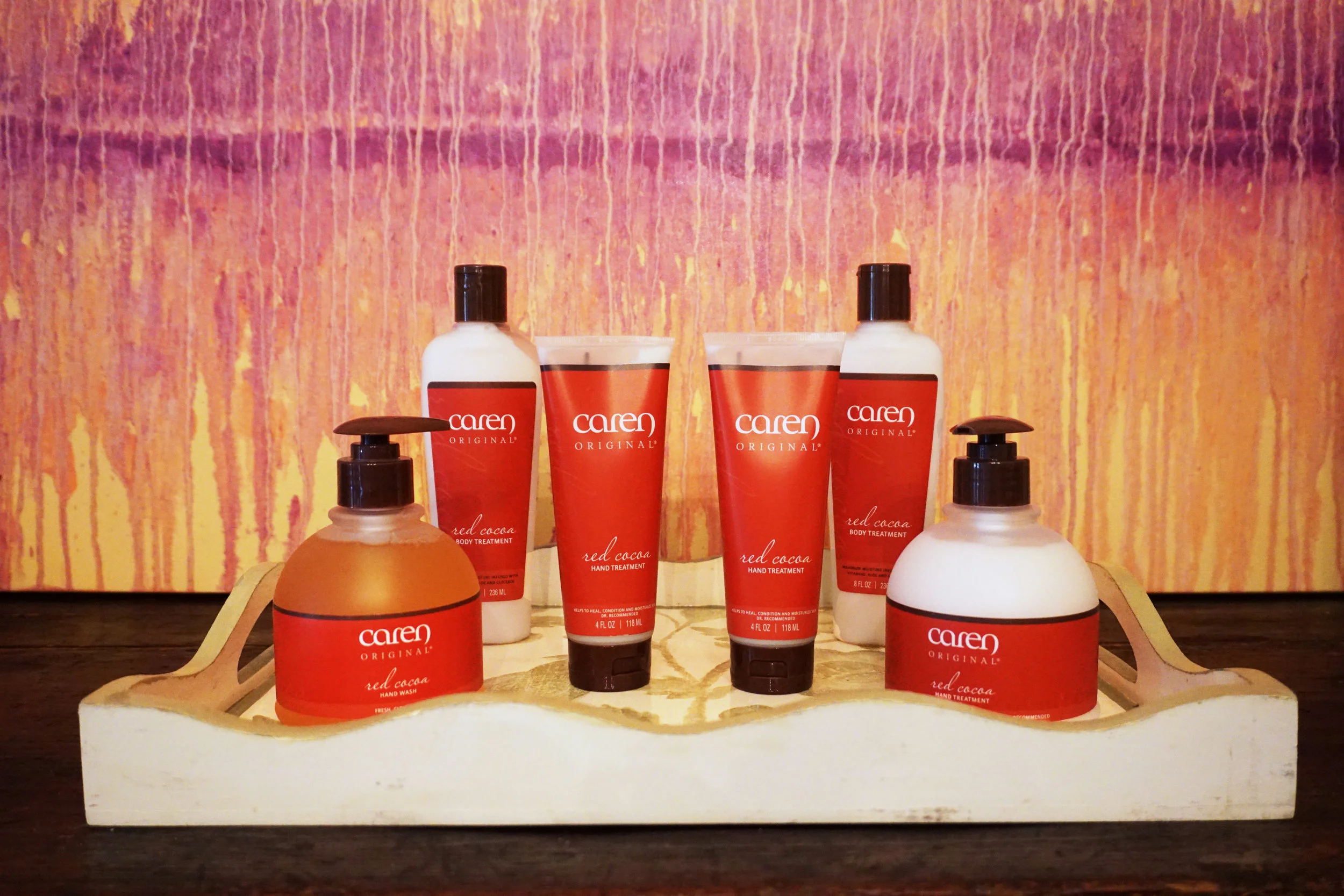 Caren Lotions These skin care products restore, rejuvenate and replenish all skin types from head to toe. Caren products are also made in the USA and donate to help support organizations in the fight against Breast Cancer.