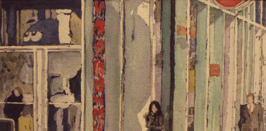 Asian Girl in the Middle, watercolor, 2008